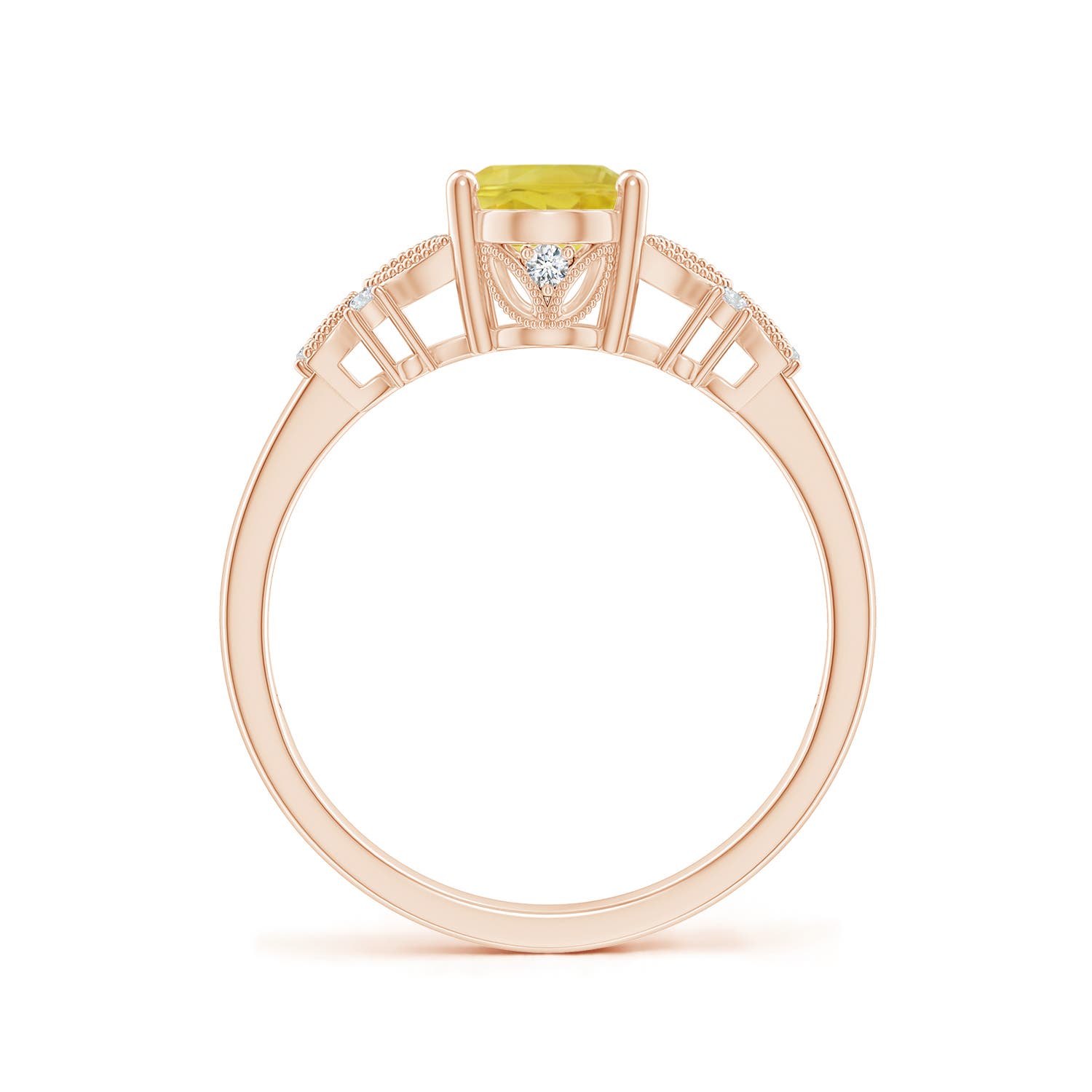 A - Yellow Sapphire / 1.6 CT / 14 KT Rose Gold