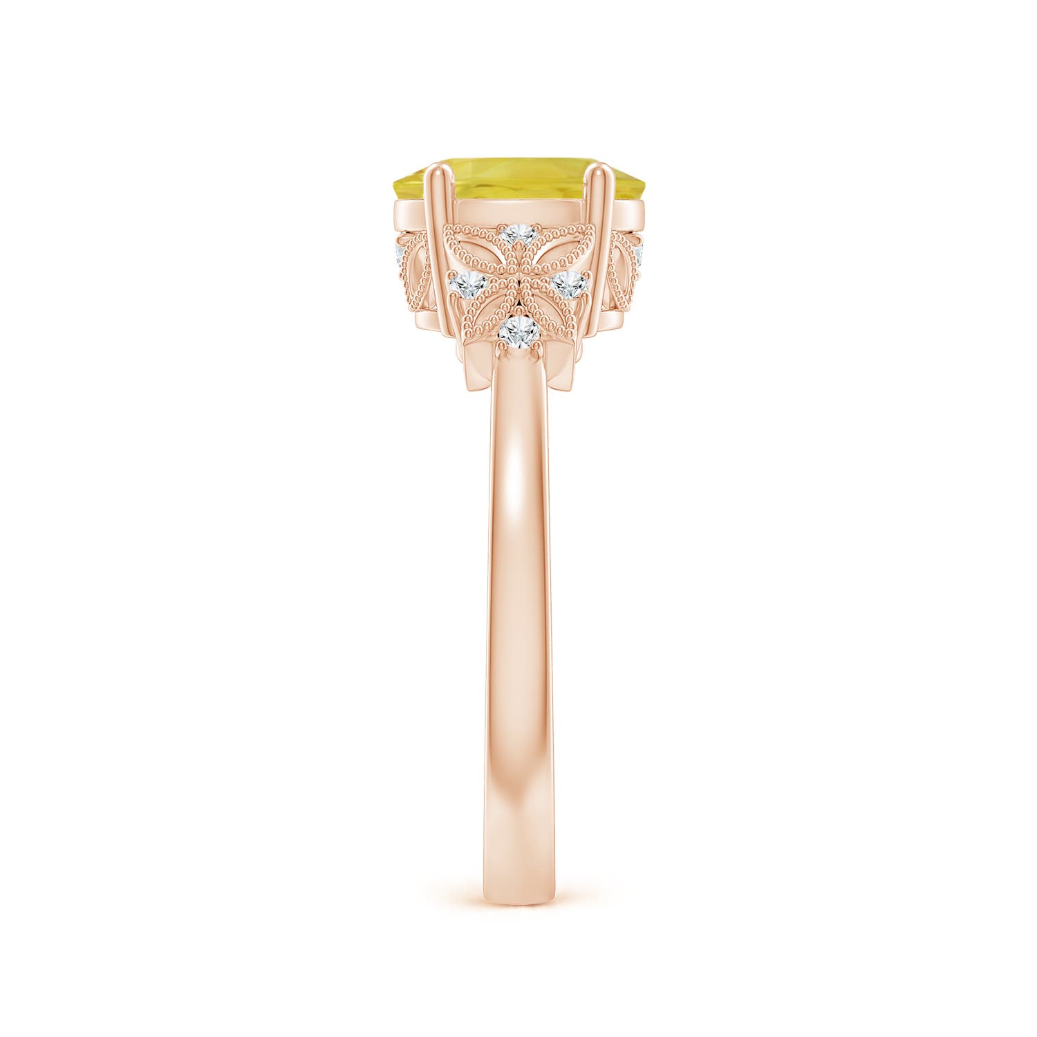 A - Yellow Sapphire / 1.6 CT / 14 KT Rose Gold