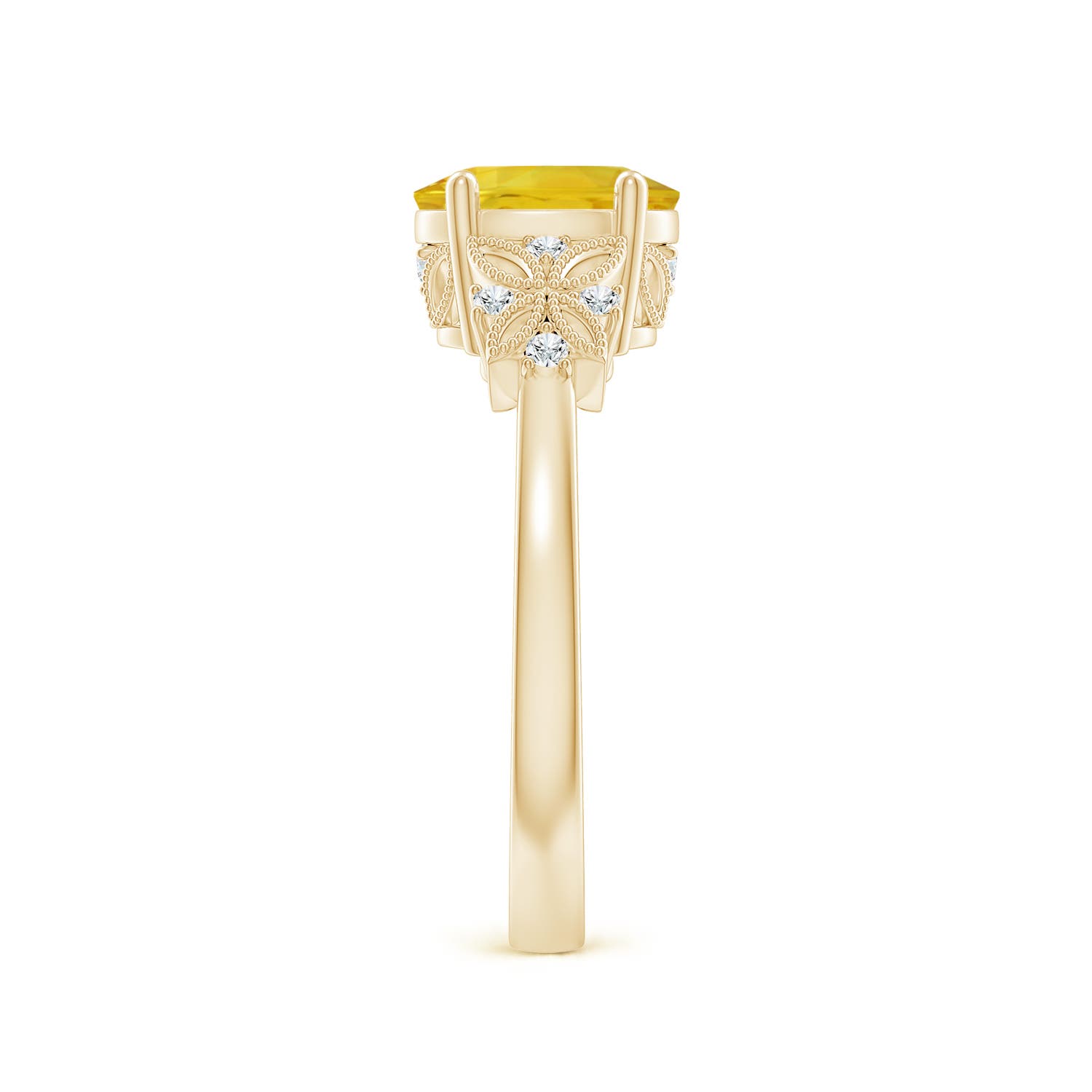 AAA - Yellow Sapphire / 1.6 CT / 14 KT Yellow Gold