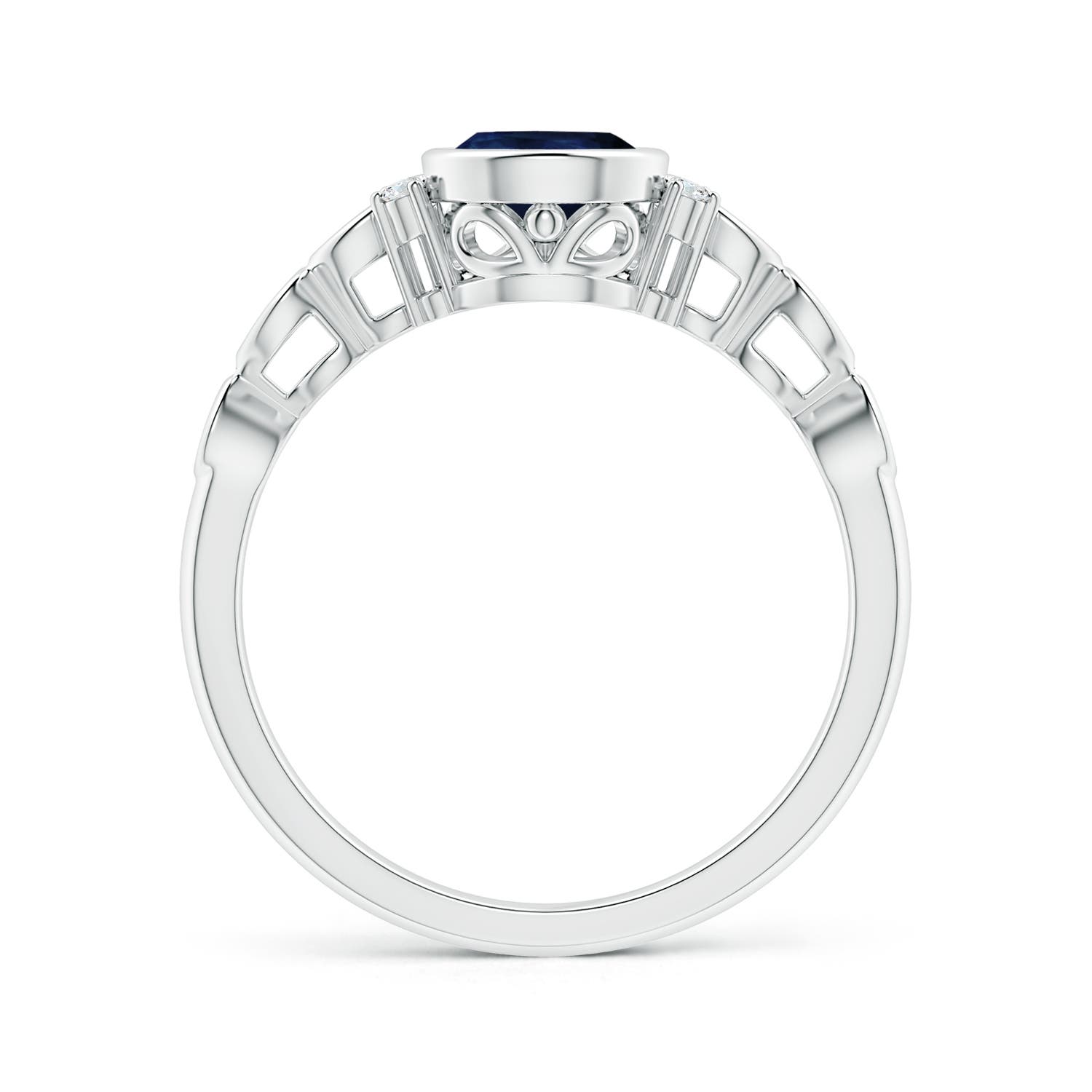 A - Blue Sapphire / 1.19 CT / 14 KT White Gold