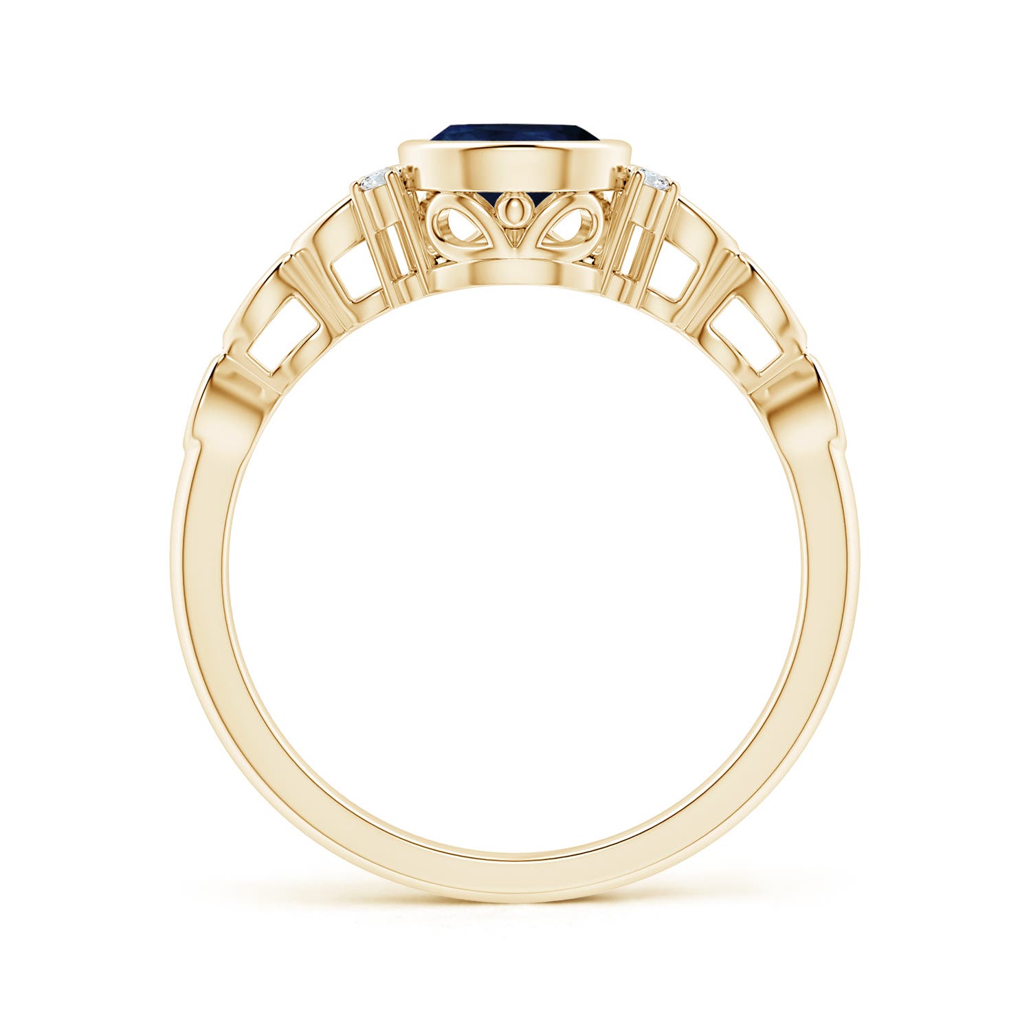 A - Blue Sapphire / 1.19 CT / 14 KT Yellow Gold