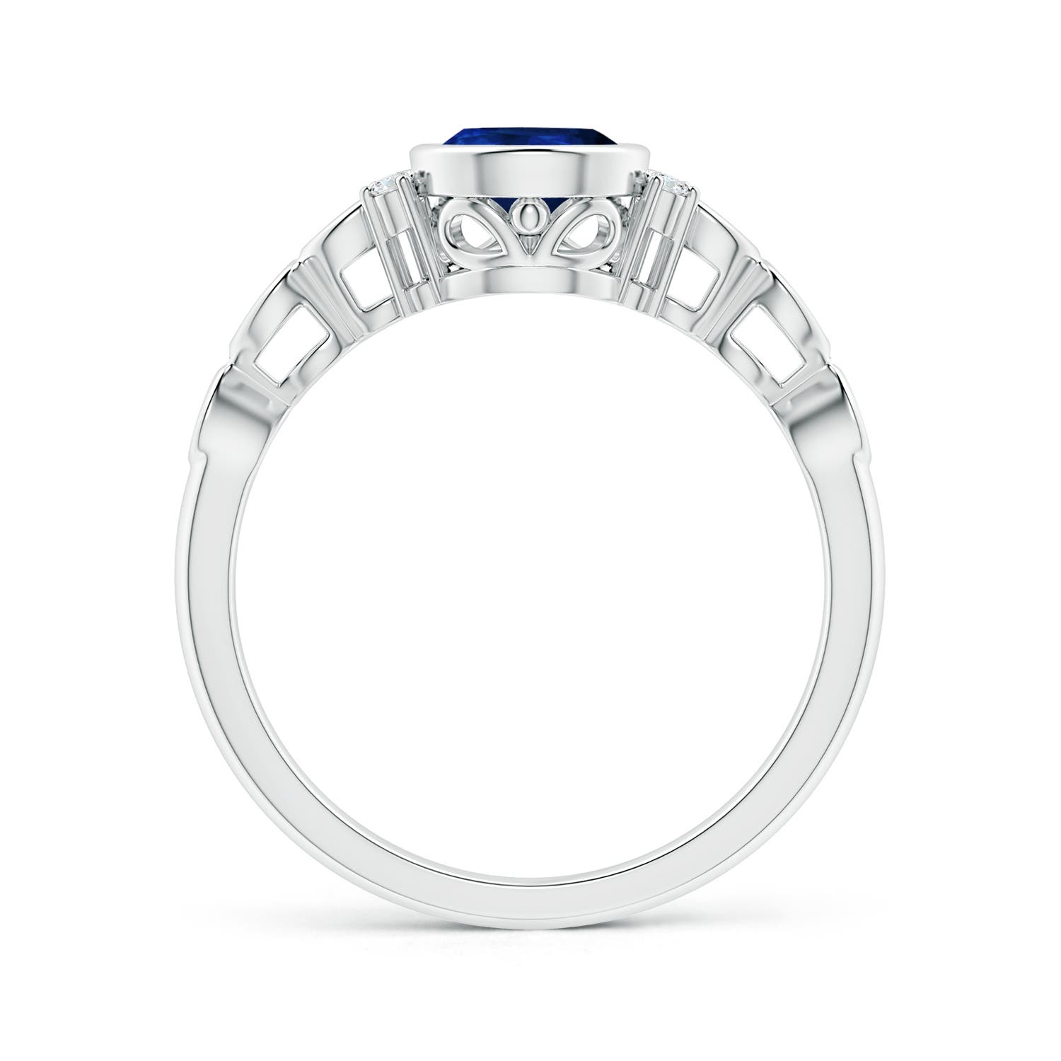 AA - Blue Sapphire / 1.19 CT / 14 KT White Gold