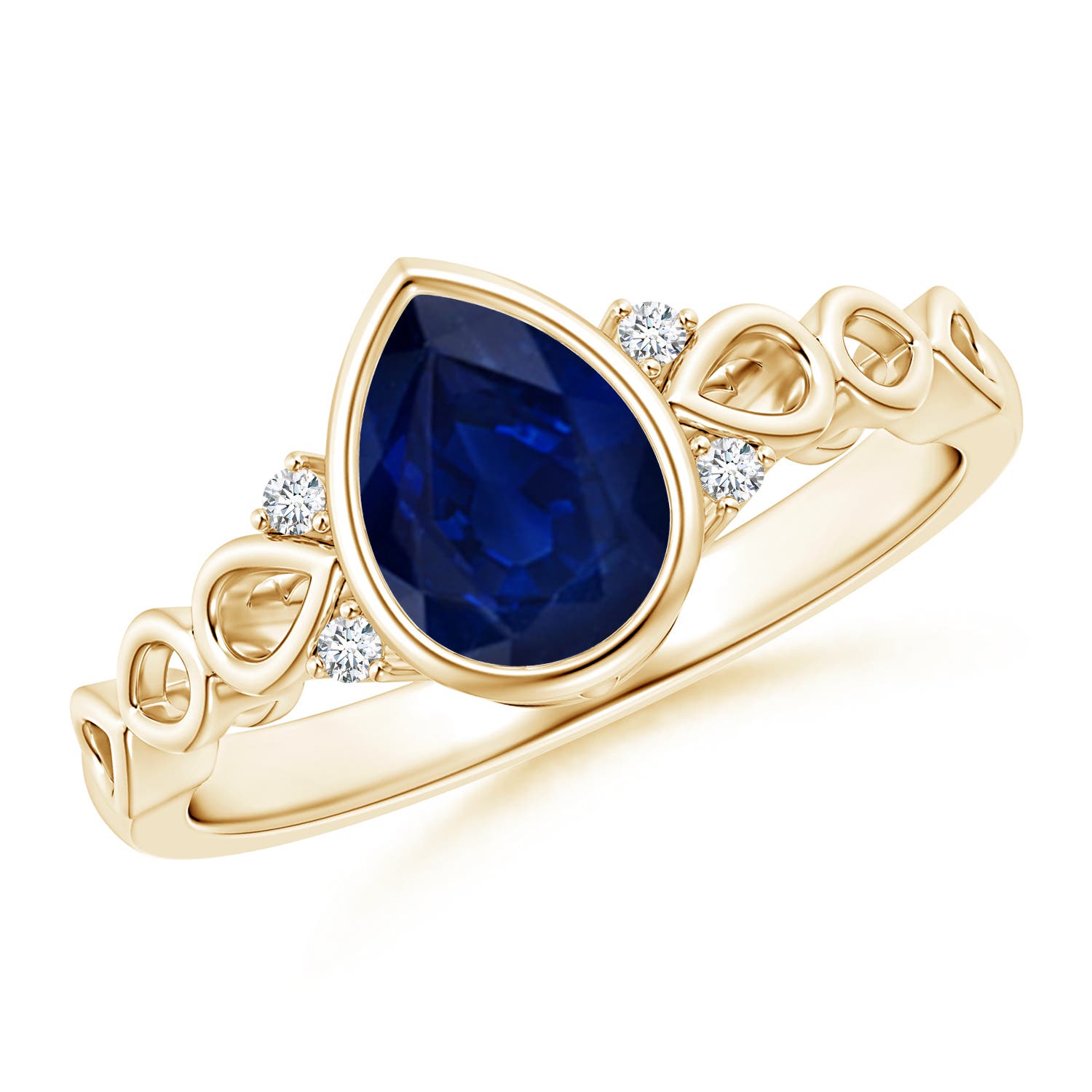 AA - Blue Sapphire / 1.19 CT / 14 KT Yellow Gold