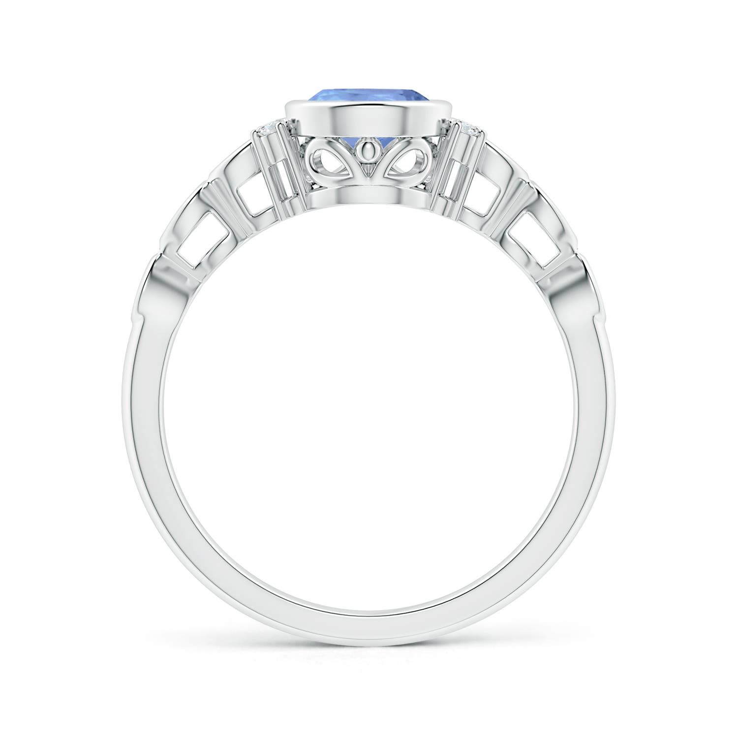 A - Tanzanite / 1.14 CT / 14 KT White Gold