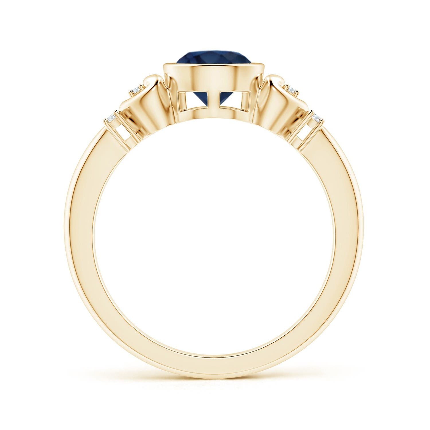 AA - Blue Sapphire / 1.05 CT / 14 KT Yellow Gold