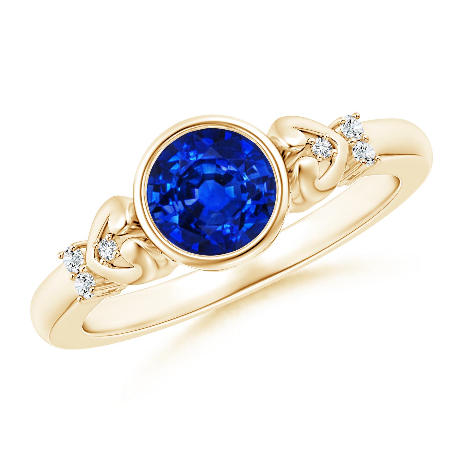 AAAA - Blue Sapphire / 1.05 CT / 14 KT Yellow Gold