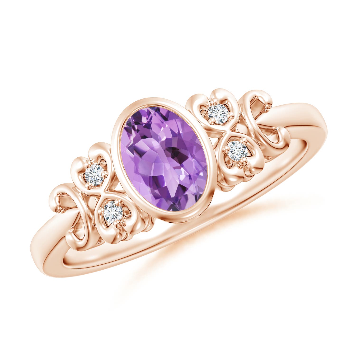 A - Amethyst / 0.74 CT / 14 KT Rose Gold