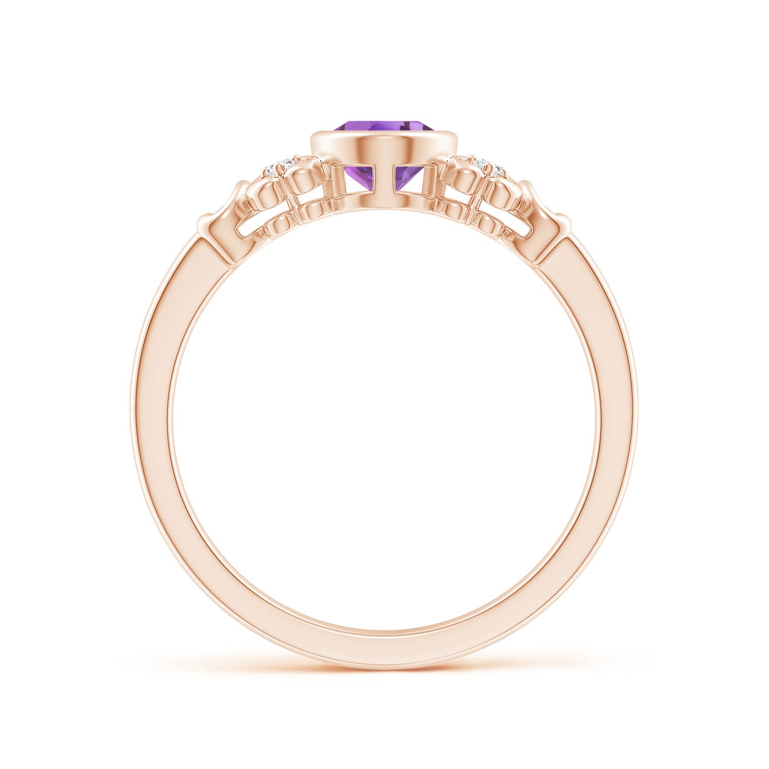 A - Amethyst / 0.74 CT / 14 KT Rose Gold