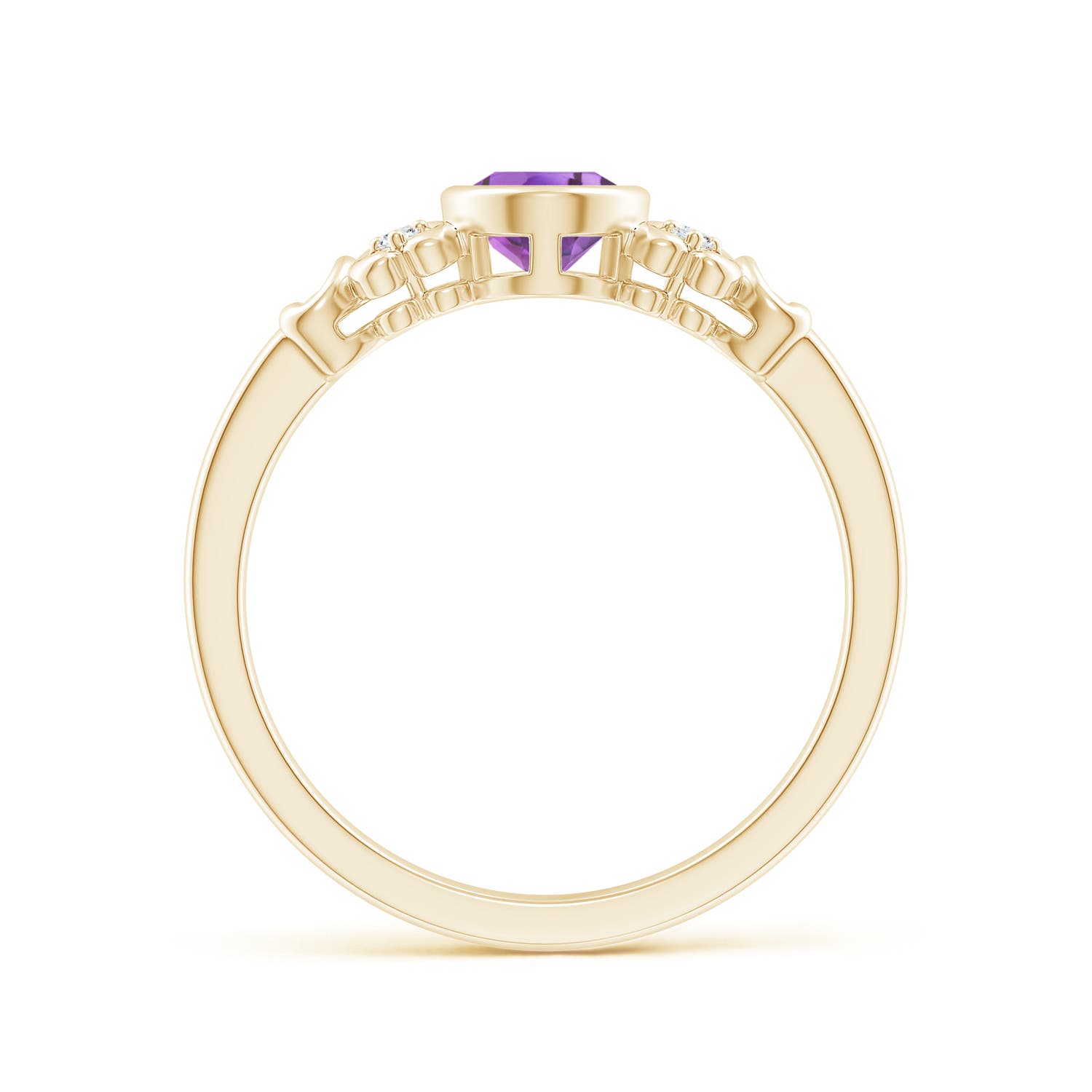 A - Amethyst / 0.74 CT / 14 KT Yellow Gold