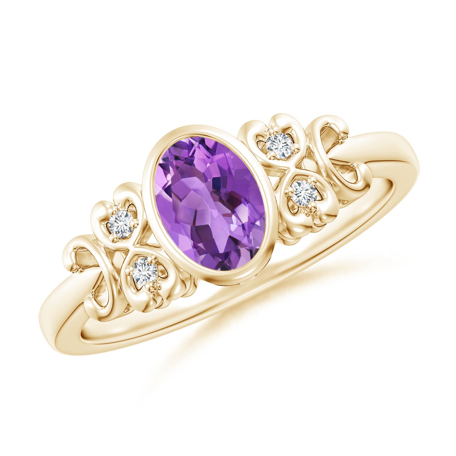 AA - Amethyst / 0.74 CT / 14 KT Yellow Gold