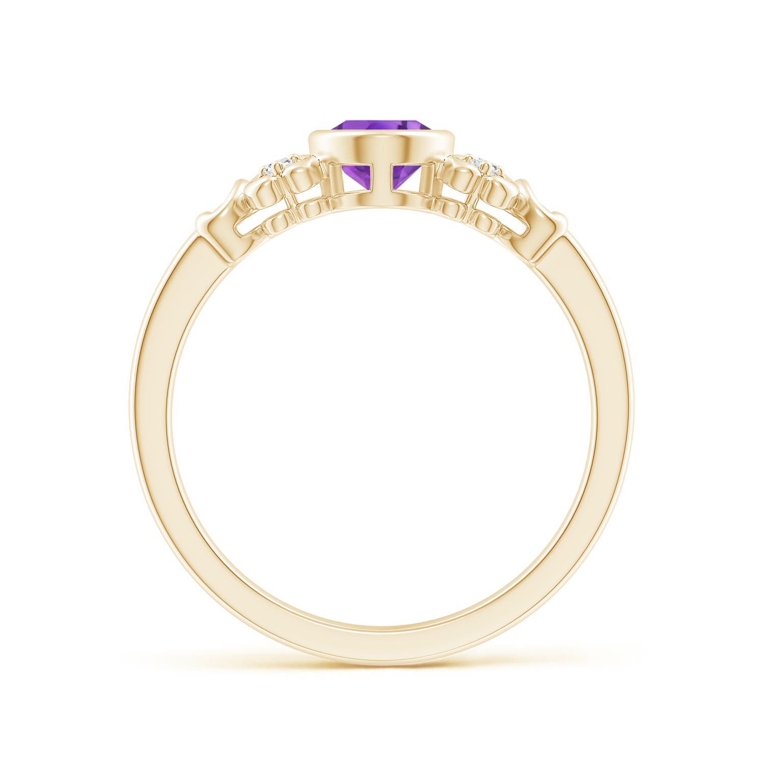 AA - Amethyst / 0.74 CT / 14 KT Yellow Gold