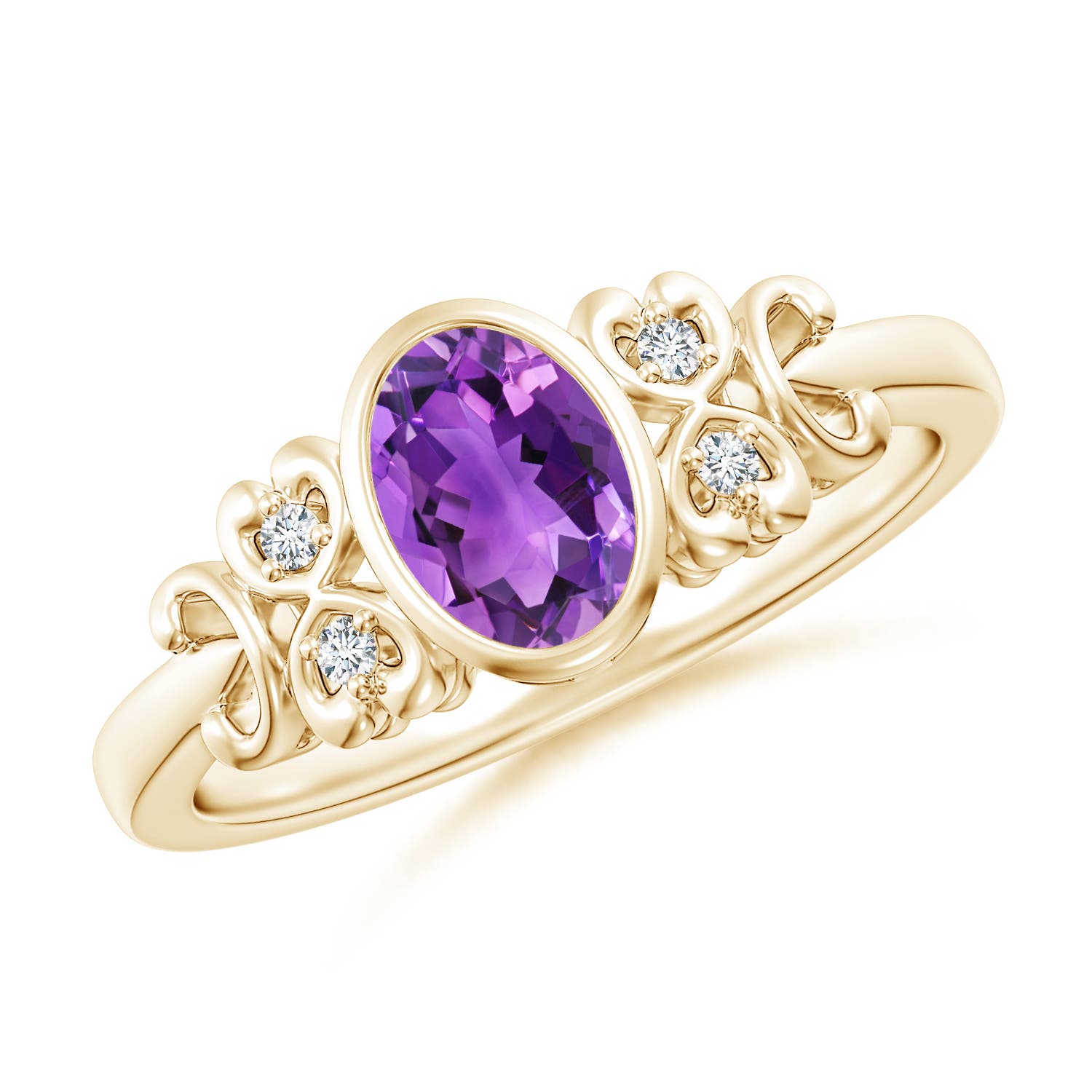 AAA - Amethyst / 0.74 CT / 14 KT Yellow Gold