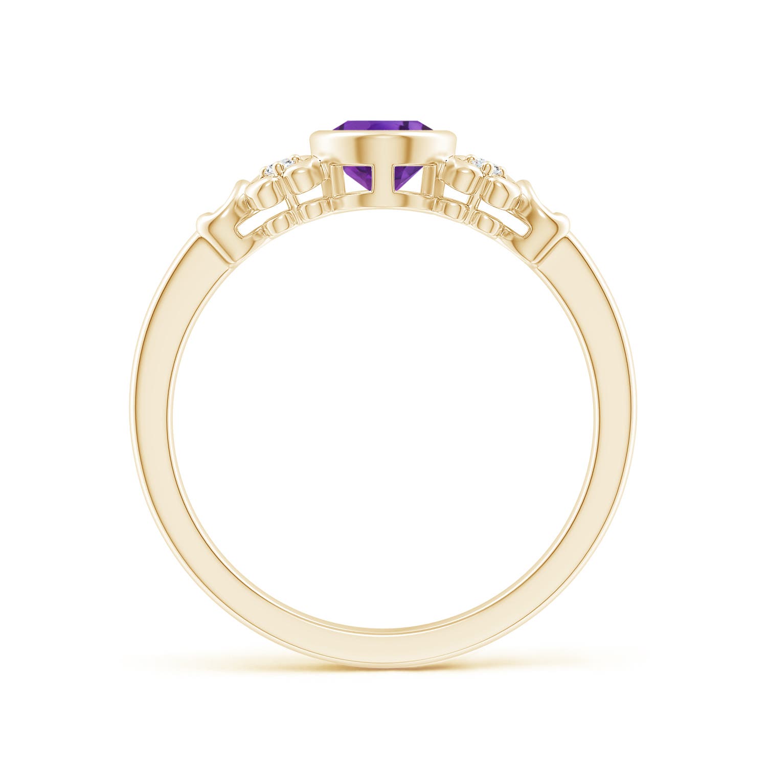 AAA - Amethyst / 0.74 CT / 14 KT Yellow Gold