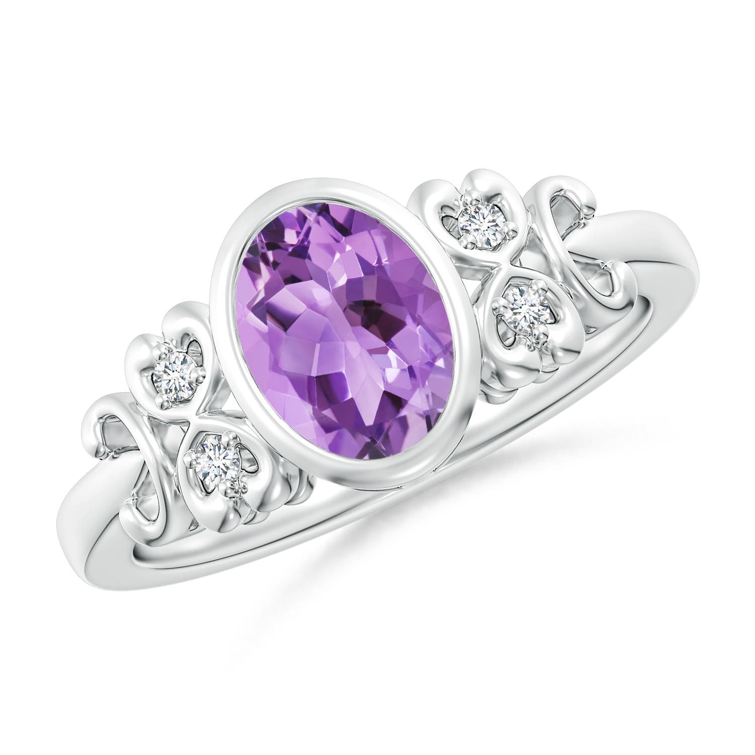 A - Amethyst / 1.2 CT / 14 KT White Gold