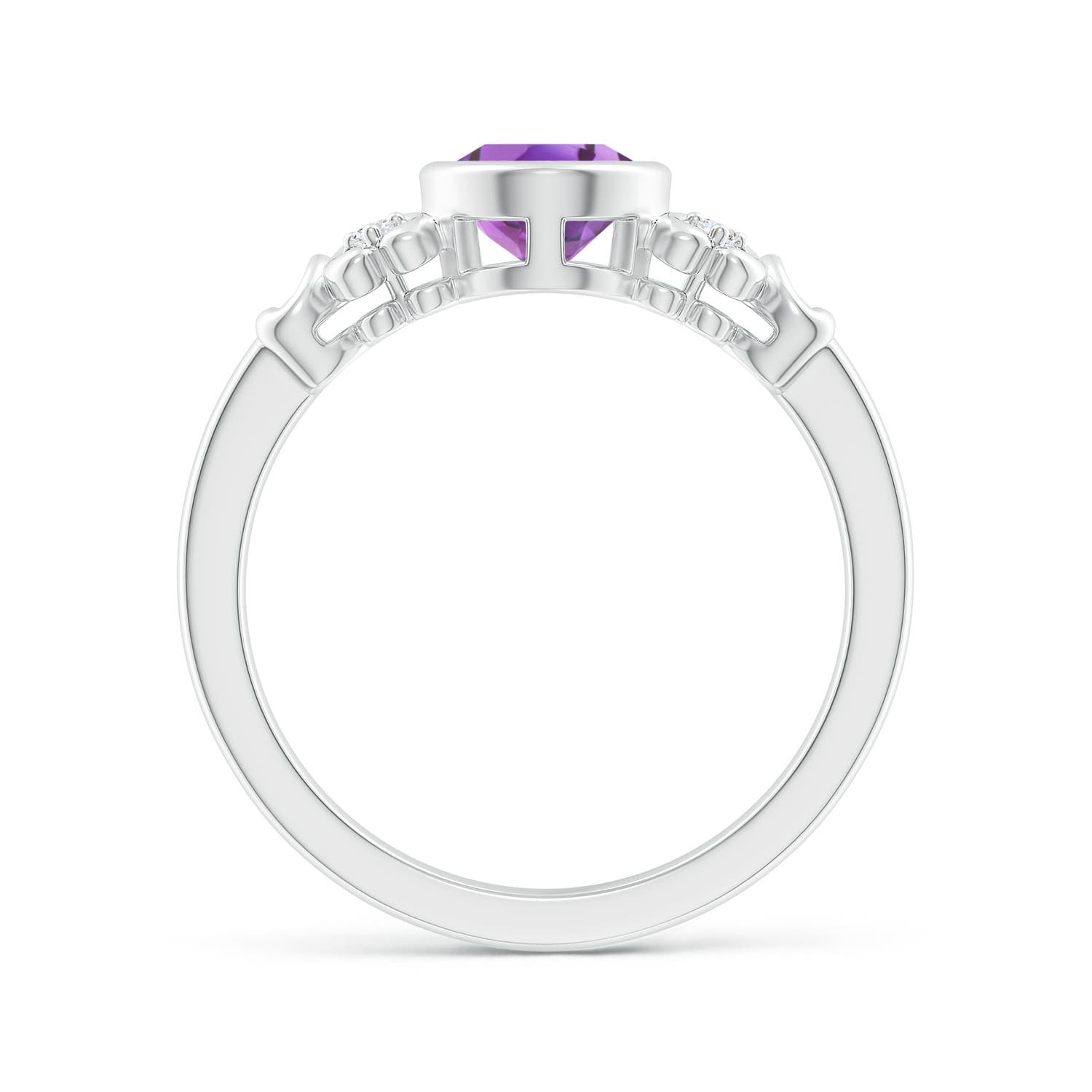 A - Amethyst / 1.2 CT / 14 KT White Gold