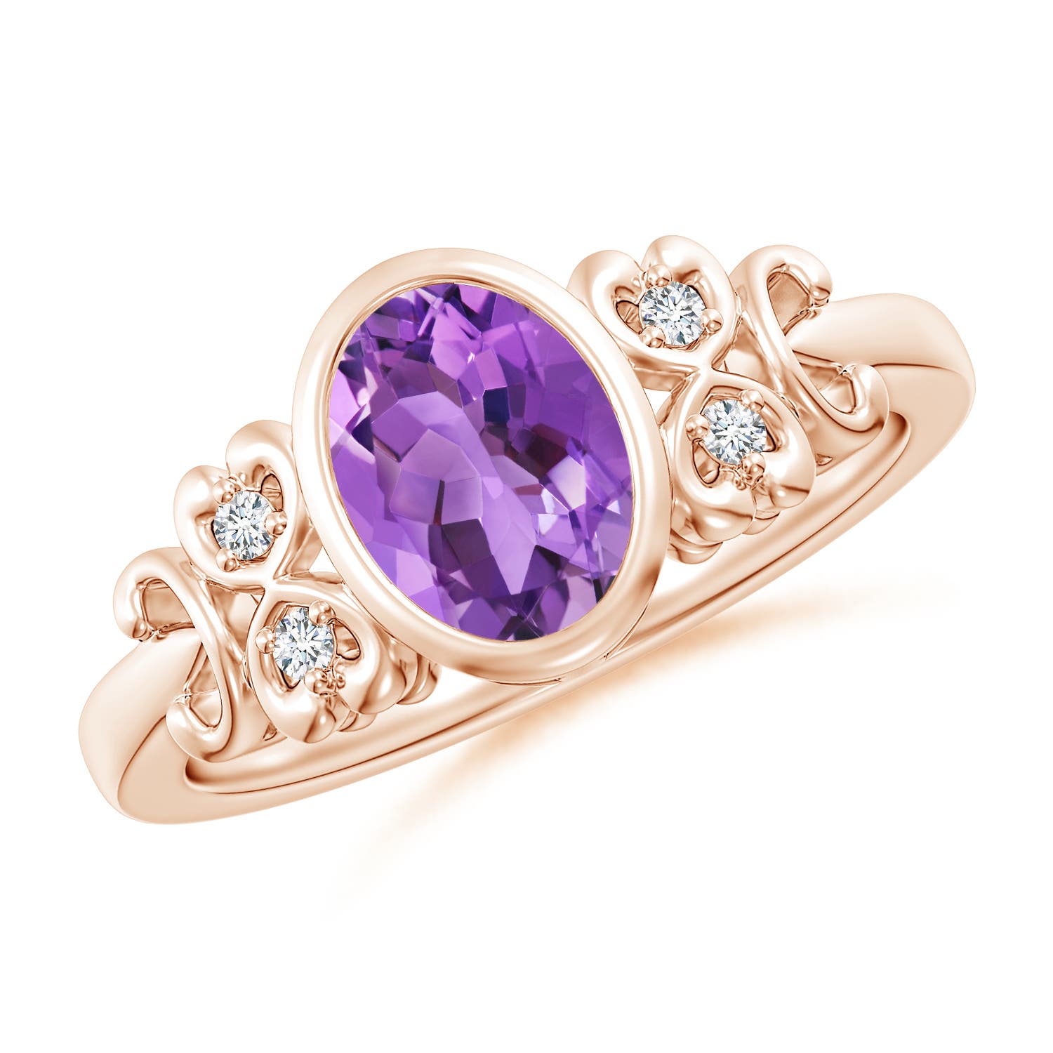 AA - Amethyst / 1.2 CT / 14 KT Rose Gold