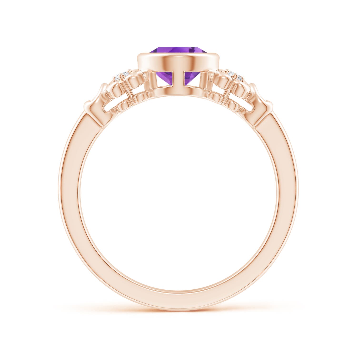 AA - Amethyst / 1.2 CT / 14 KT Rose Gold