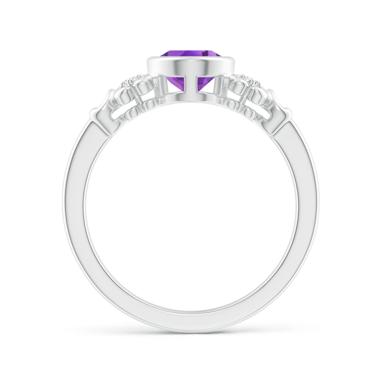 AA - Amethyst / 1.2 CT / 14 KT White Gold