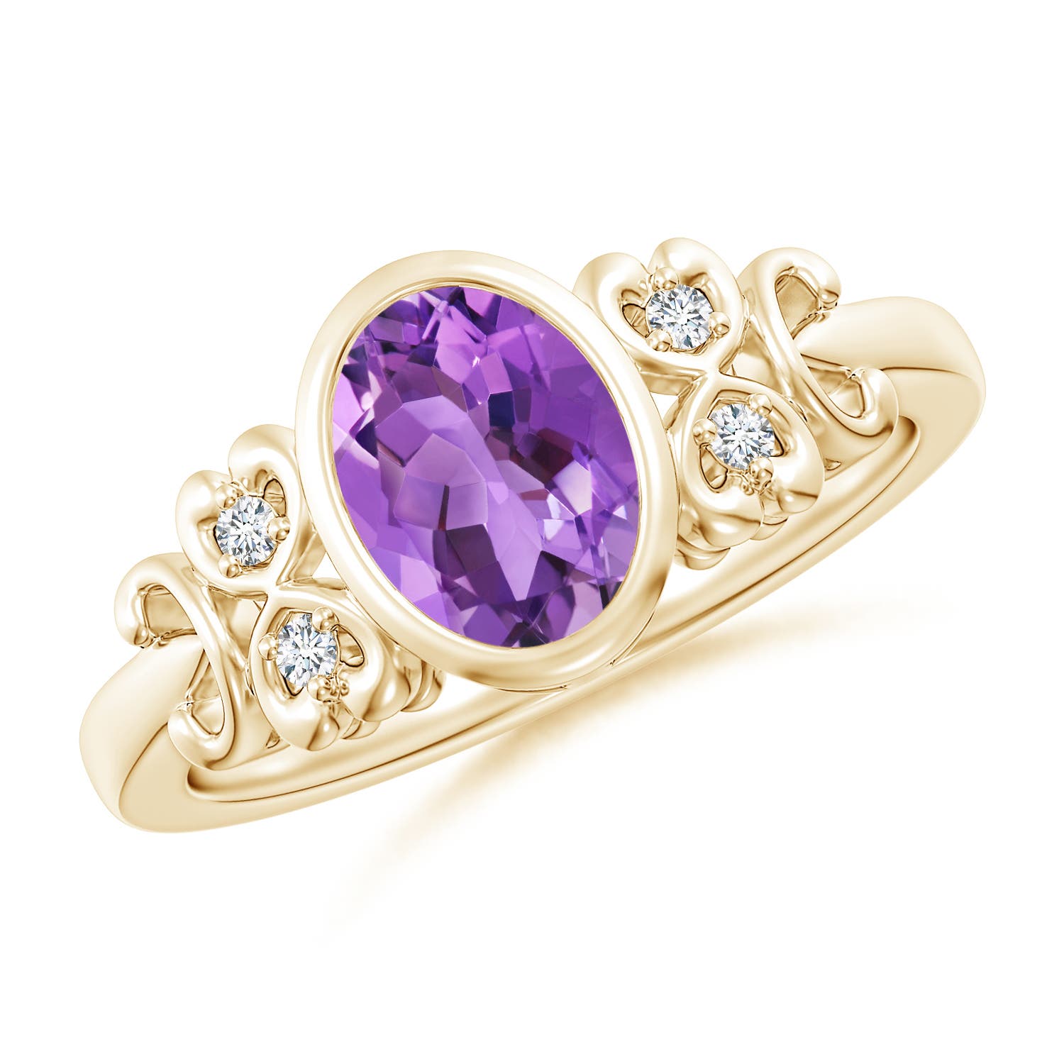 AA - Amethyst / 1.2 CT / 14 KT Yellow Gold