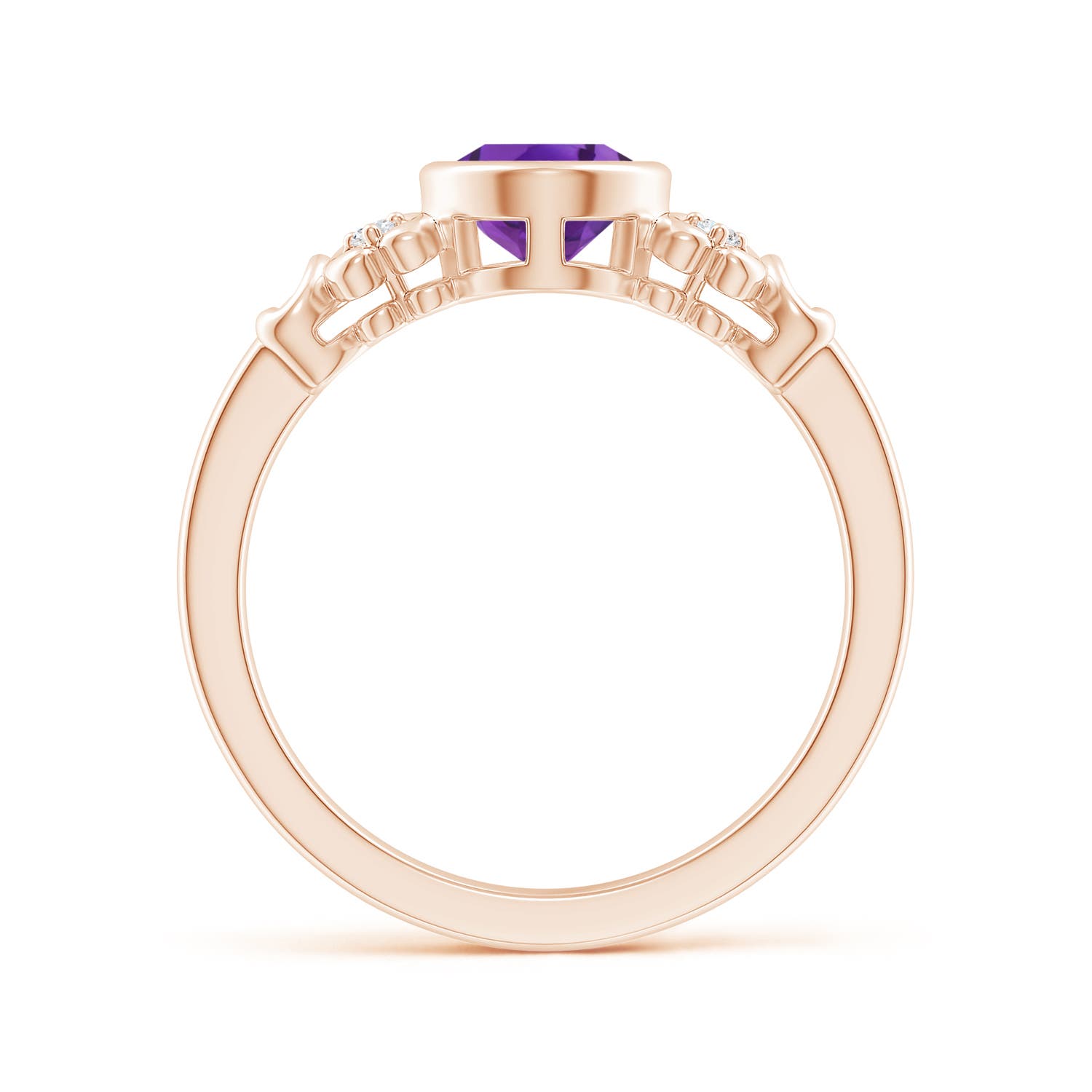 AAA - Amethyst / 1.2 CT / 14 KT Rose Gold