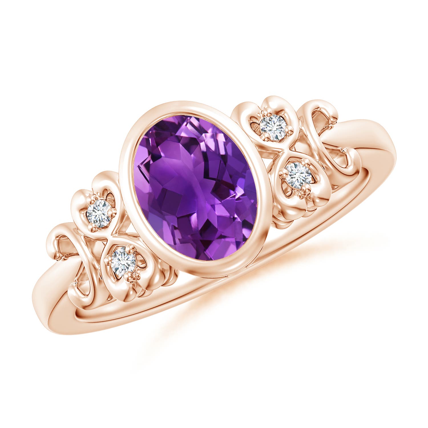 AAAA - Amethyst / 1.2 CT / 14 KT Rose Gold