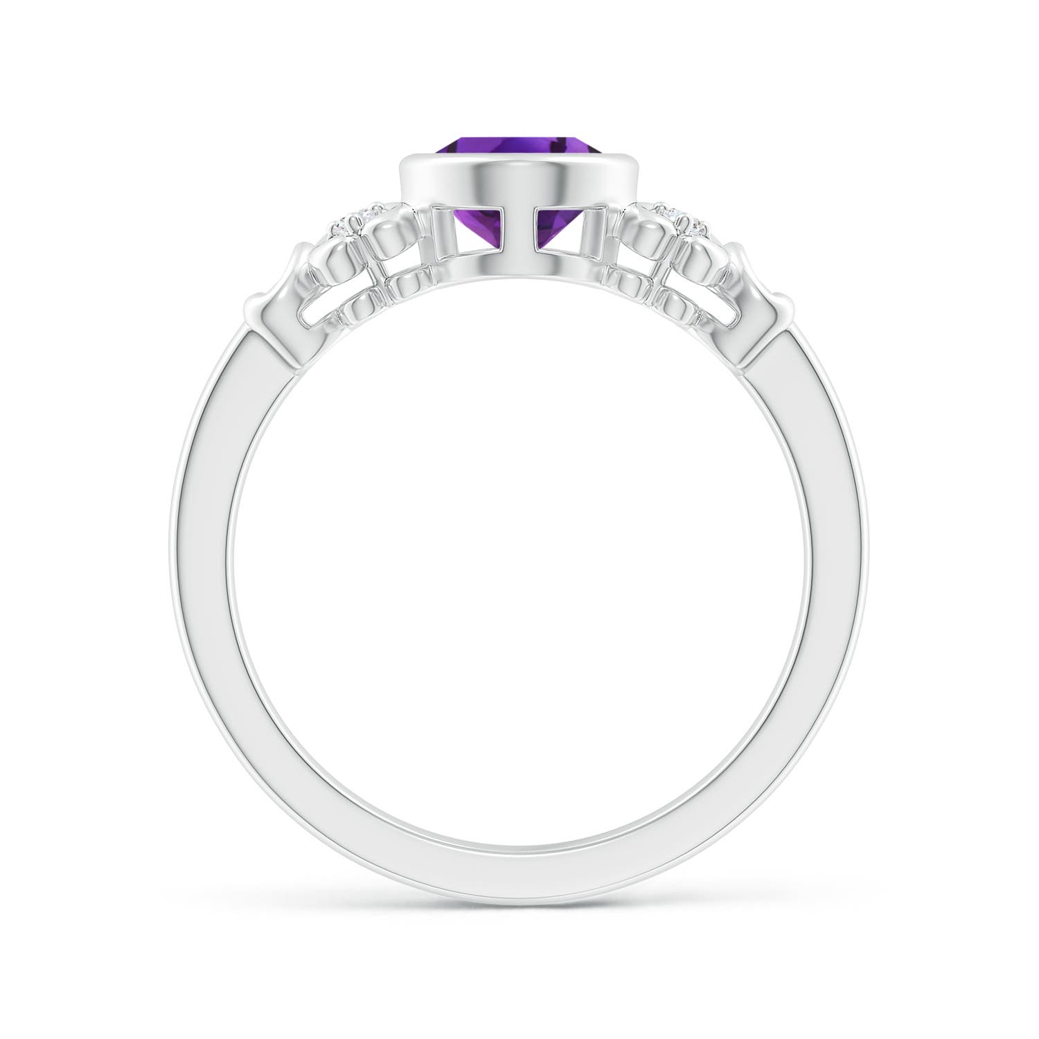 AAAA - Amethyst / 1.2 CT / 14 KT White Gold