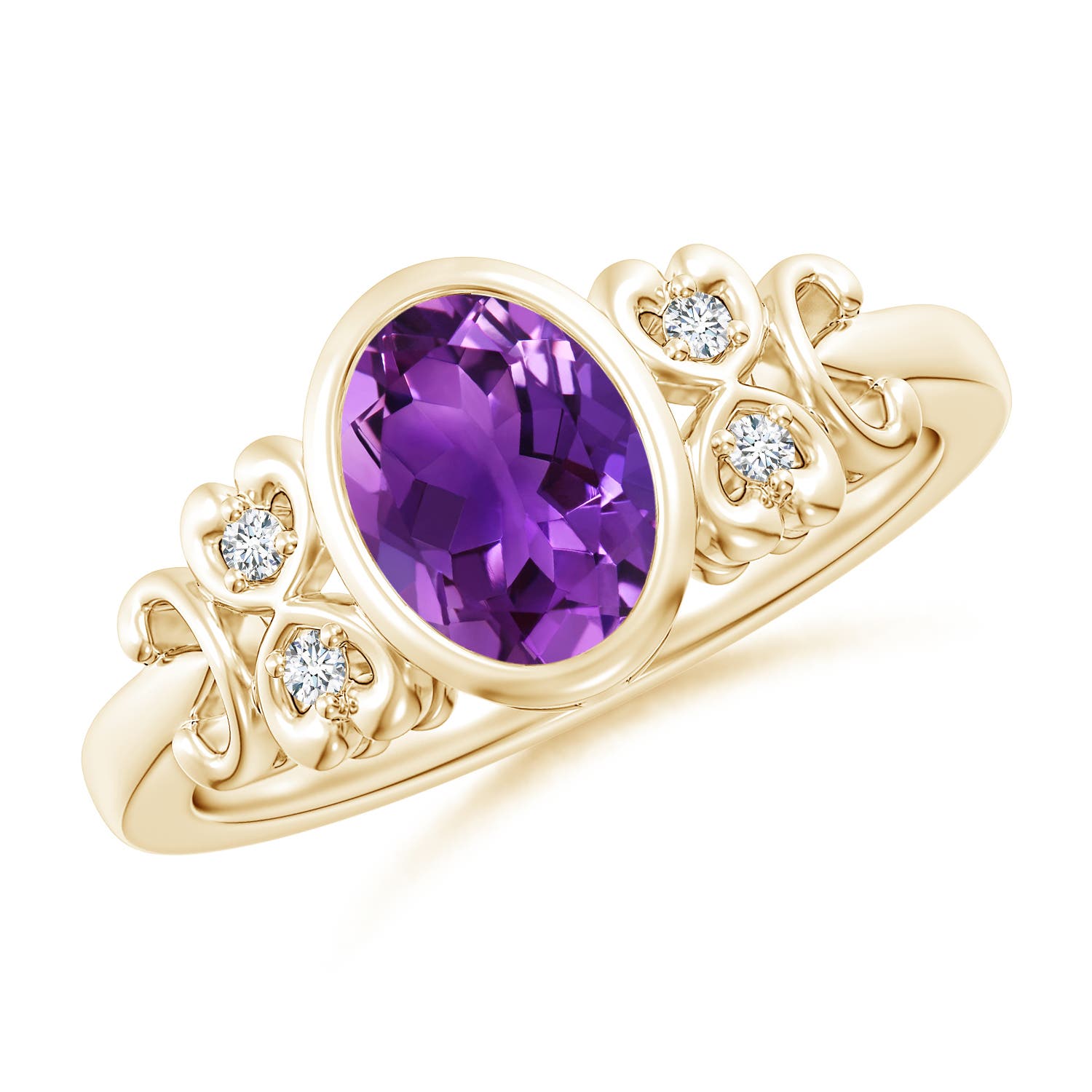 AAAA - Amethyst / 1.2 CT / 14 KT Yellow Gold