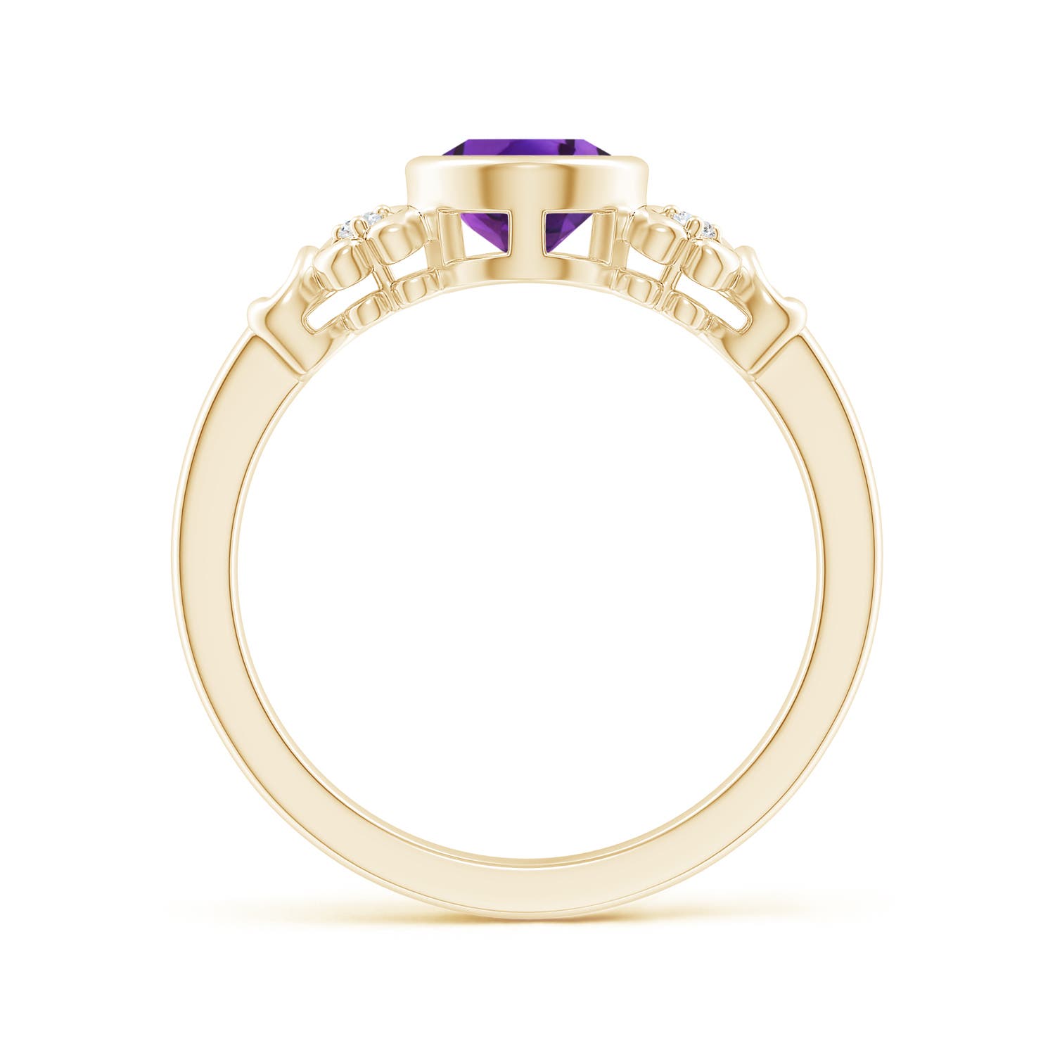 AAAA - Amethyst / 1.2 CT / 14 KT Yellow Gold