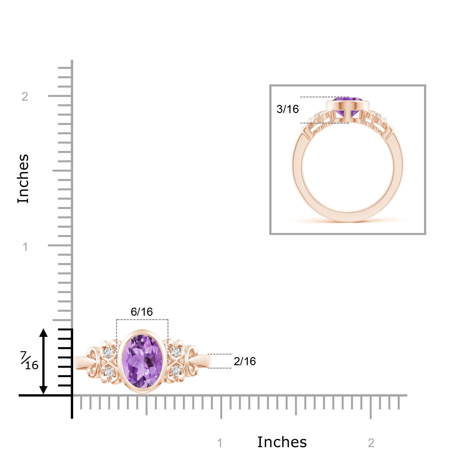 A - Amethyst / 1.66 CT / 14 KT Rose Gold