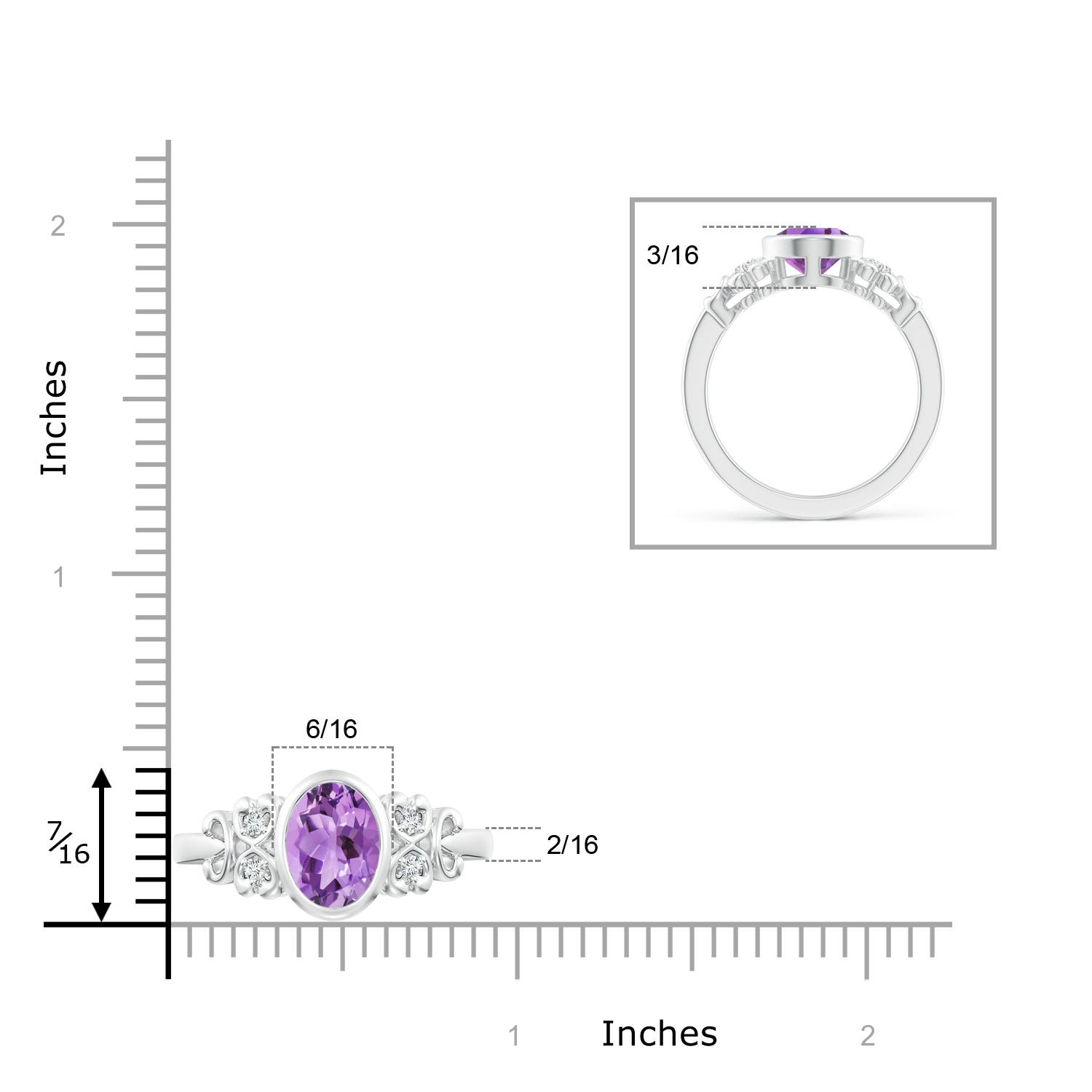 A - Amethyst / 1.66 CT / 14 KT White Gold