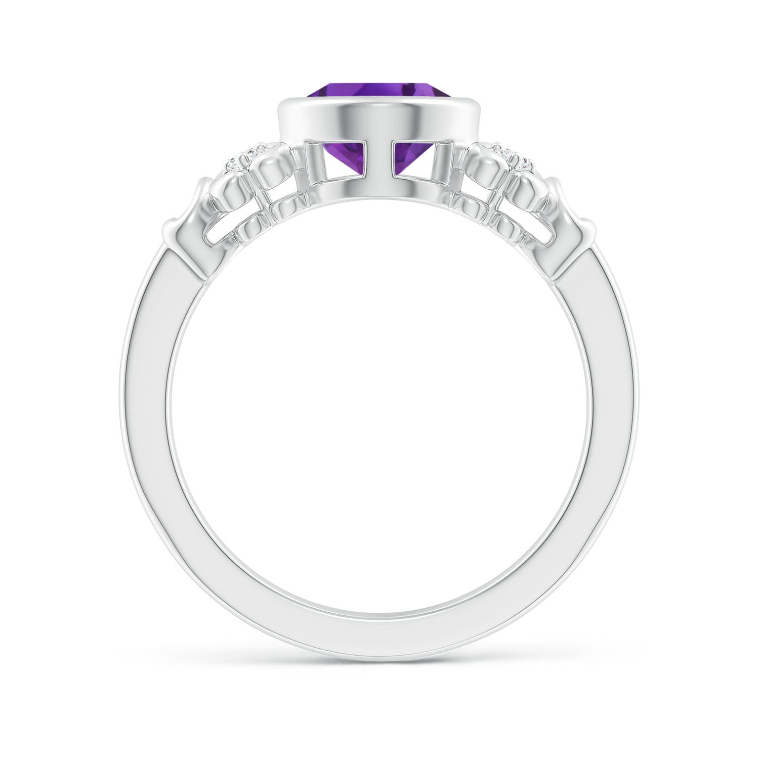 AAA - Amethyst / 1.66 CT / 14 KT White Gold