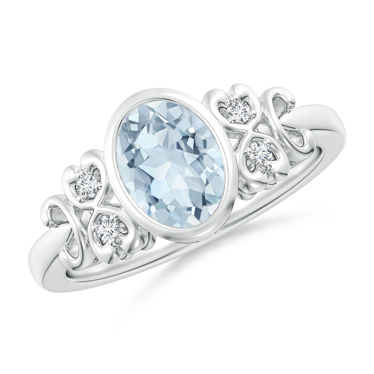 A - Aquamarine / 1.05 CT / 14 KT White Gold