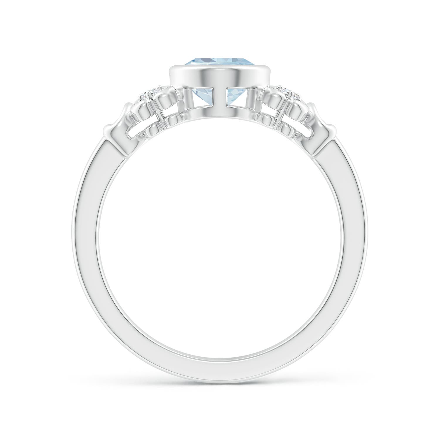 A - Aquamarine / 1.05 CT / 14 KT White Gold