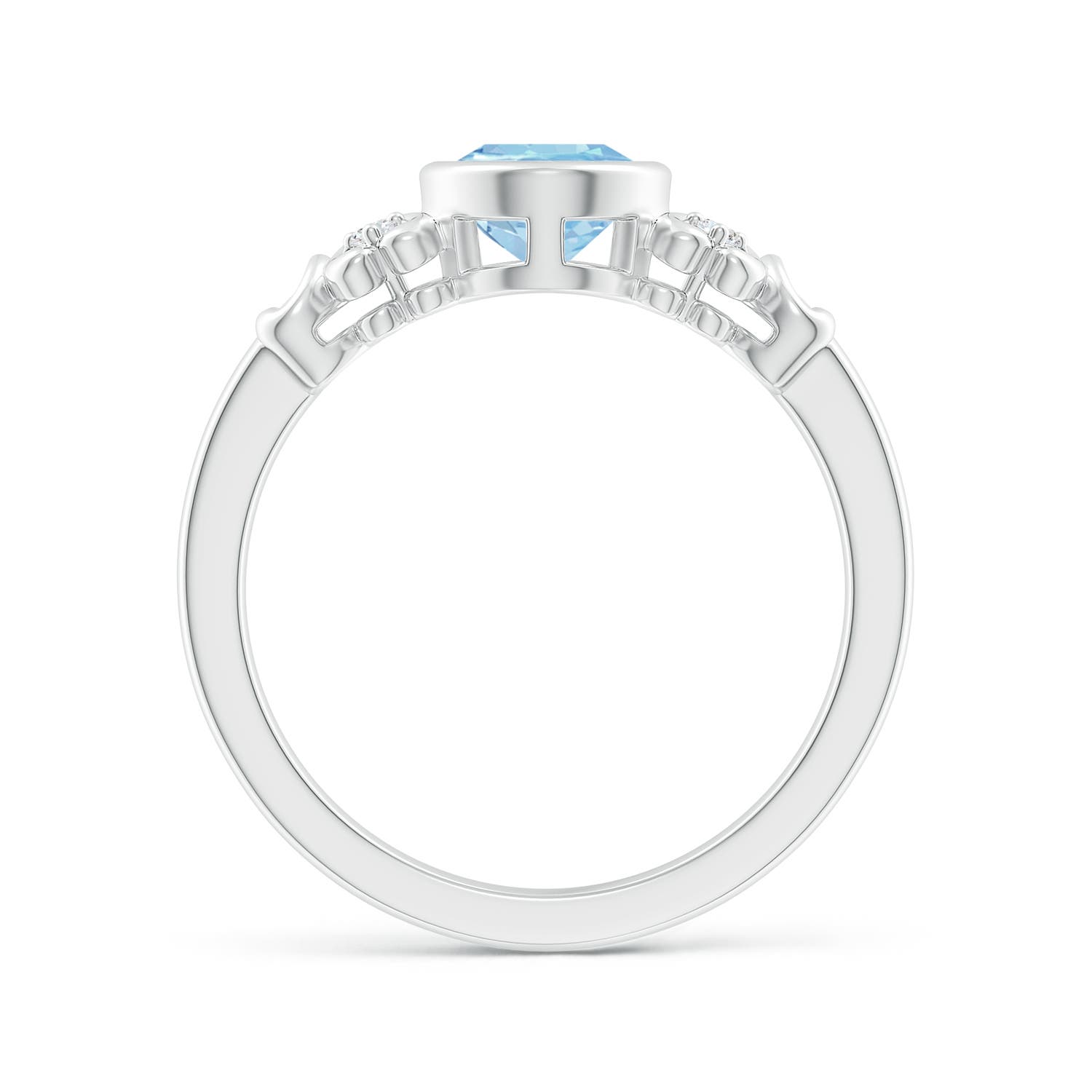 AAA - Aquamarine / 1.05 CT / 14 KT White Gold