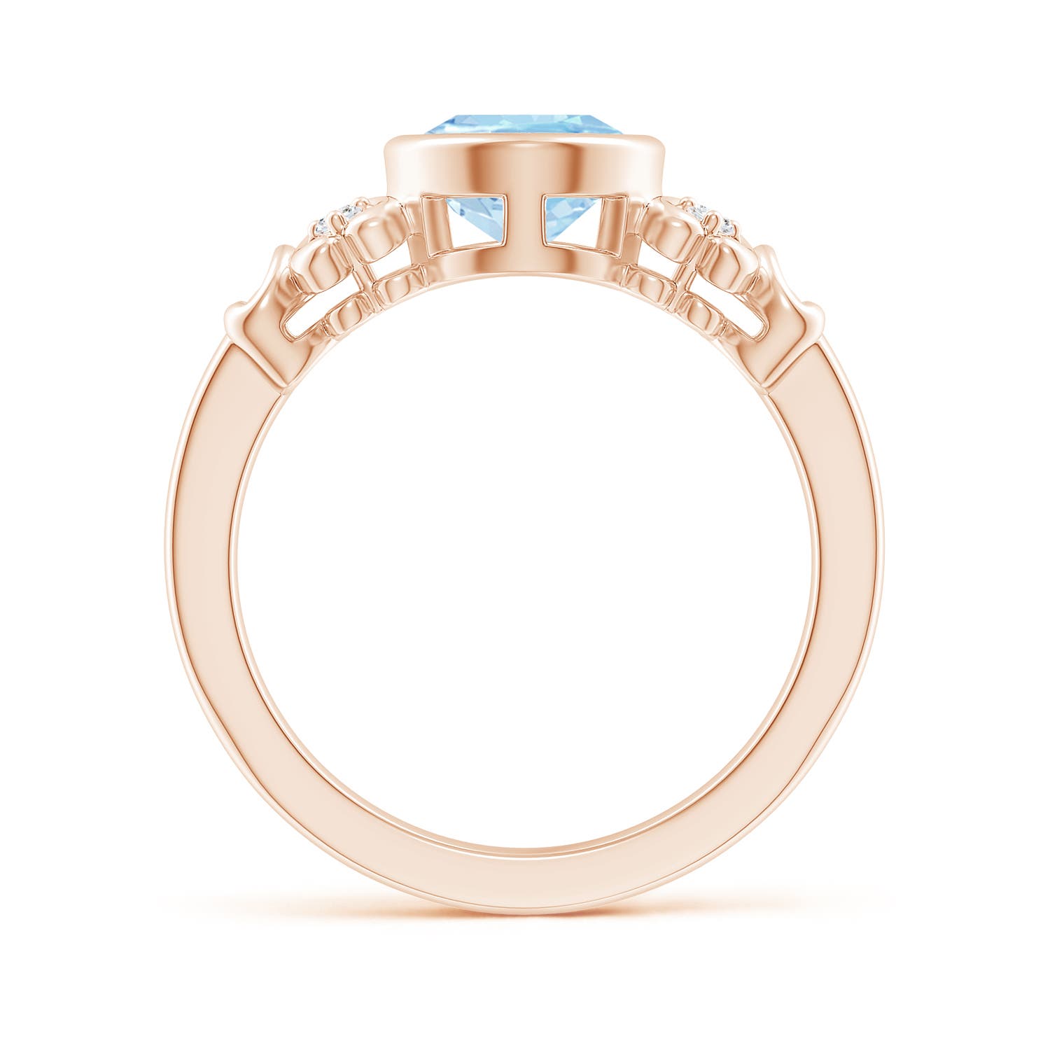 AAAA - Aquamarine / 1.56 CT / 14 KT Rose Gold