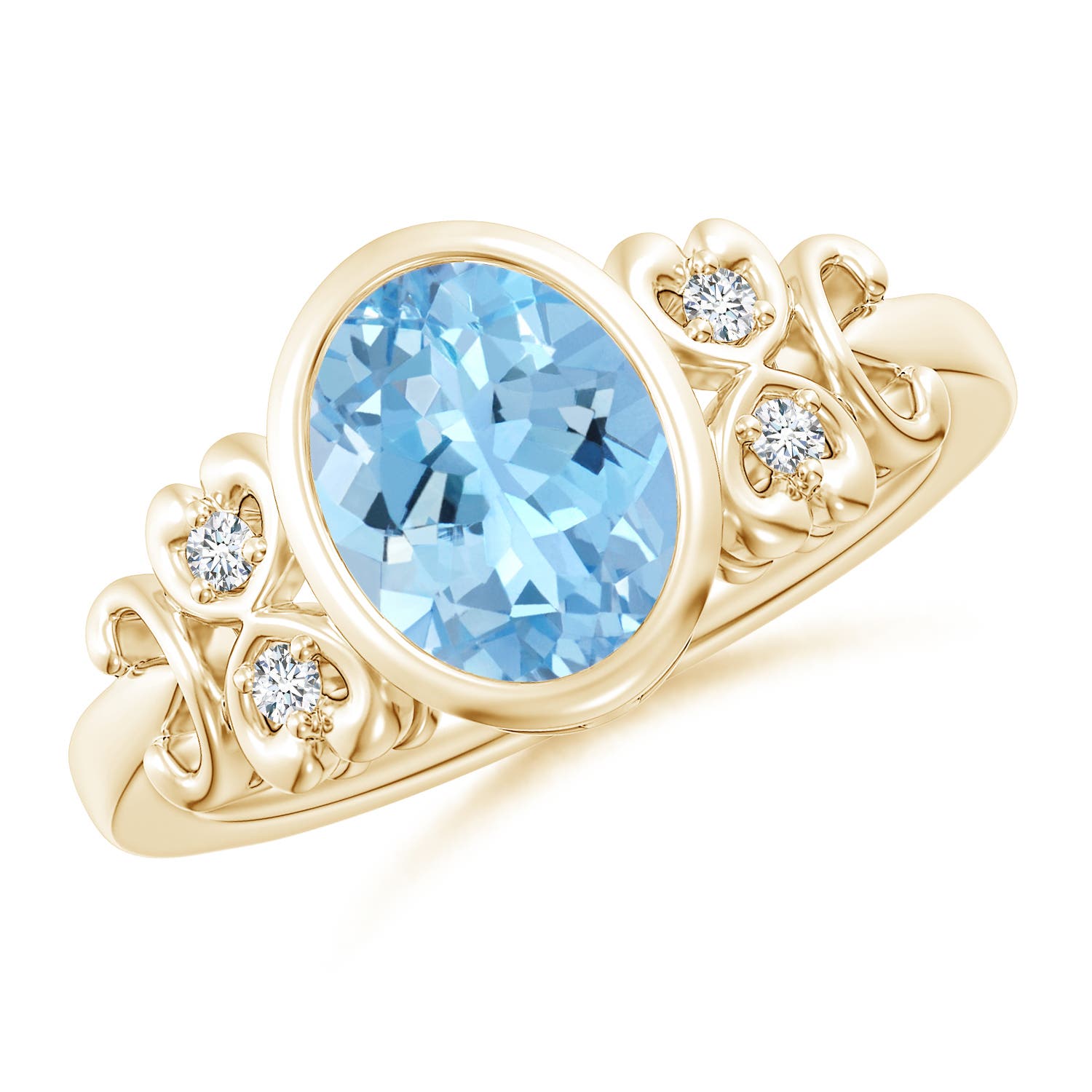 AAAA - Aquamarine / 1.56 CT / 14 KT Yellow Gold