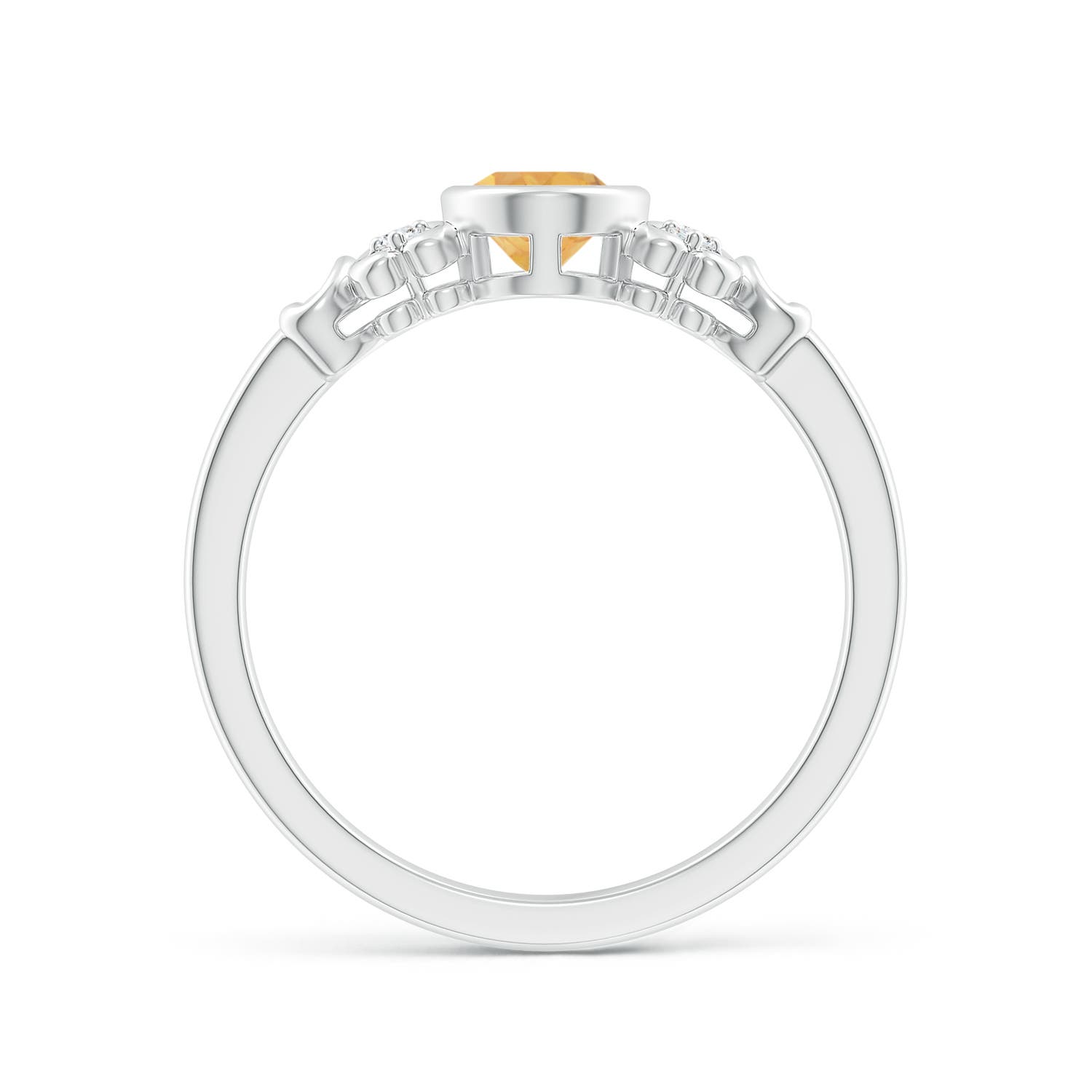 A - Citrine / 0.79 CT / 14 KT White Gold