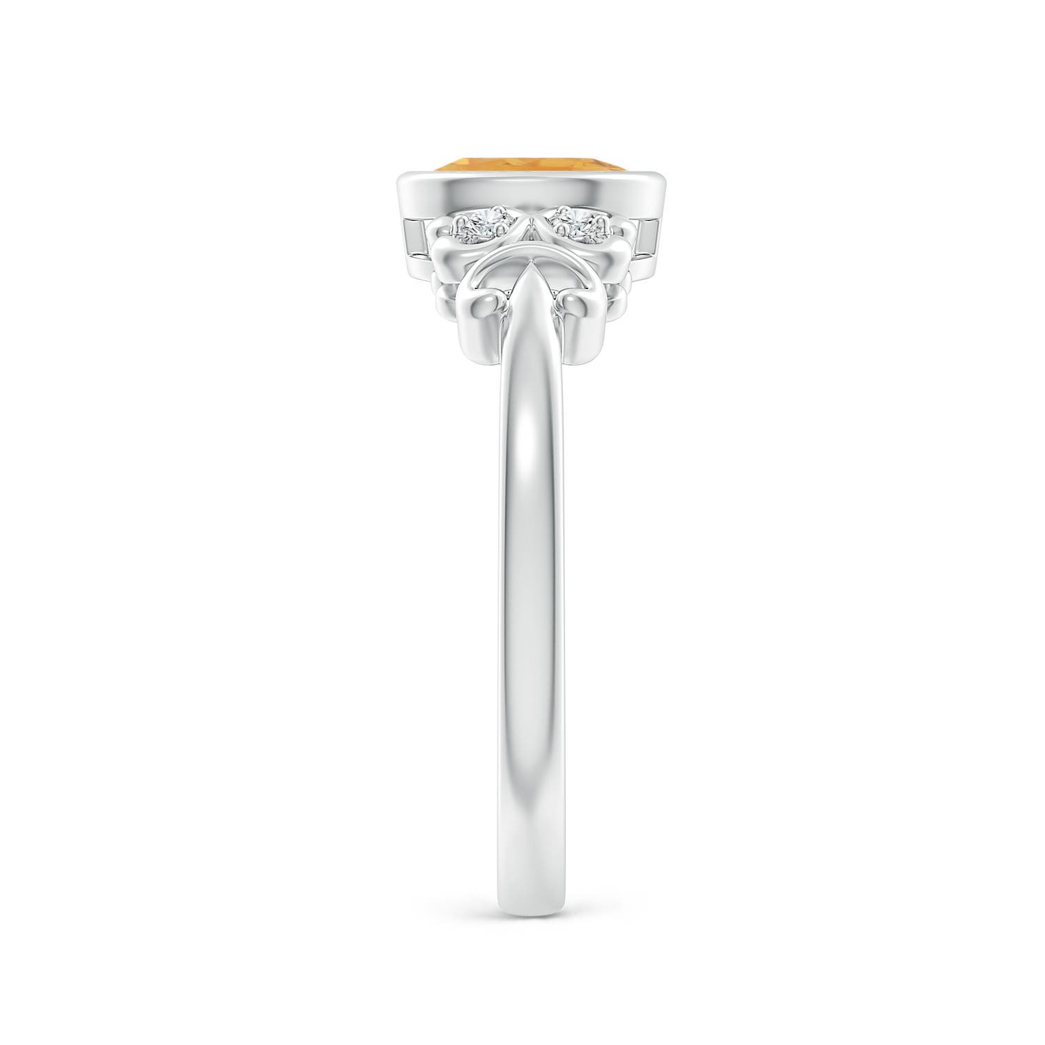 A - Citrine / 0.79 CT / 14 KT White Gold