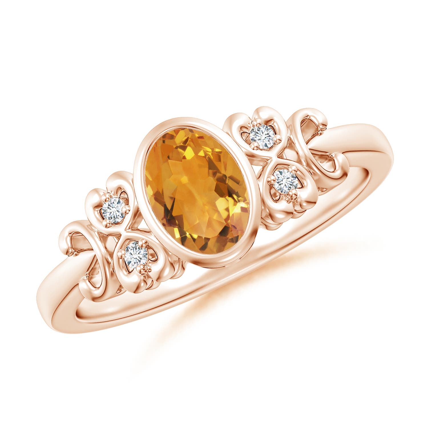 AA - Citrine / 0.79 CT / 14 KT Rose Gold