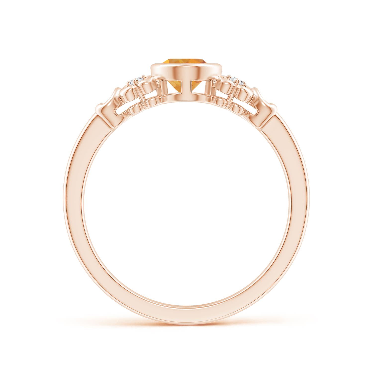 AA - Citrine / 0.79 CT / 14 KT Rose Gold