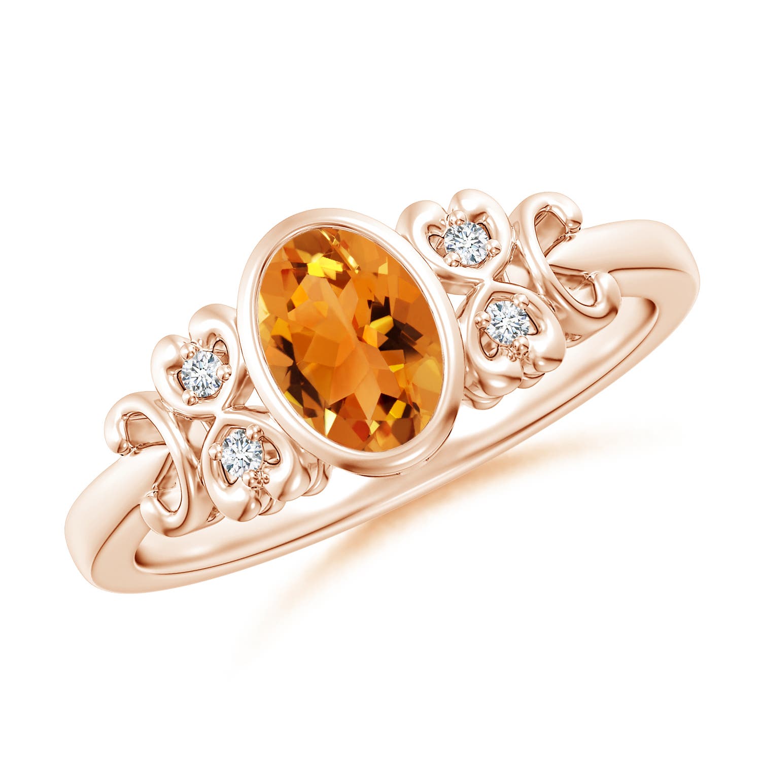 AAA - Citrine / 0.79 CT / 14 KT Rose Gold