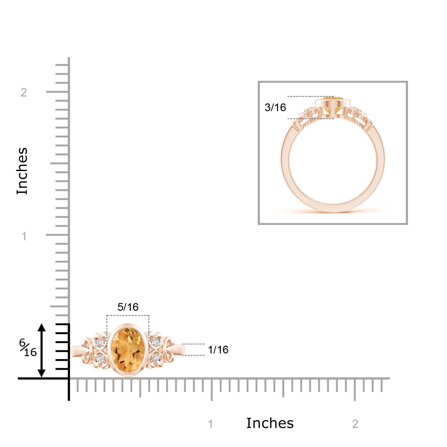 A - Citrine / 1.15 CT / 14 KT Rose Gold