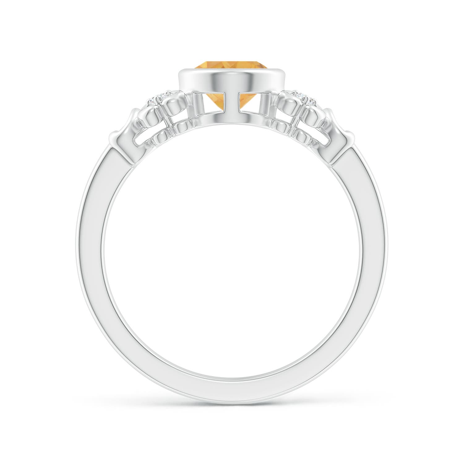 A - Citrine / 1.15 CT / 14 KT White Gold