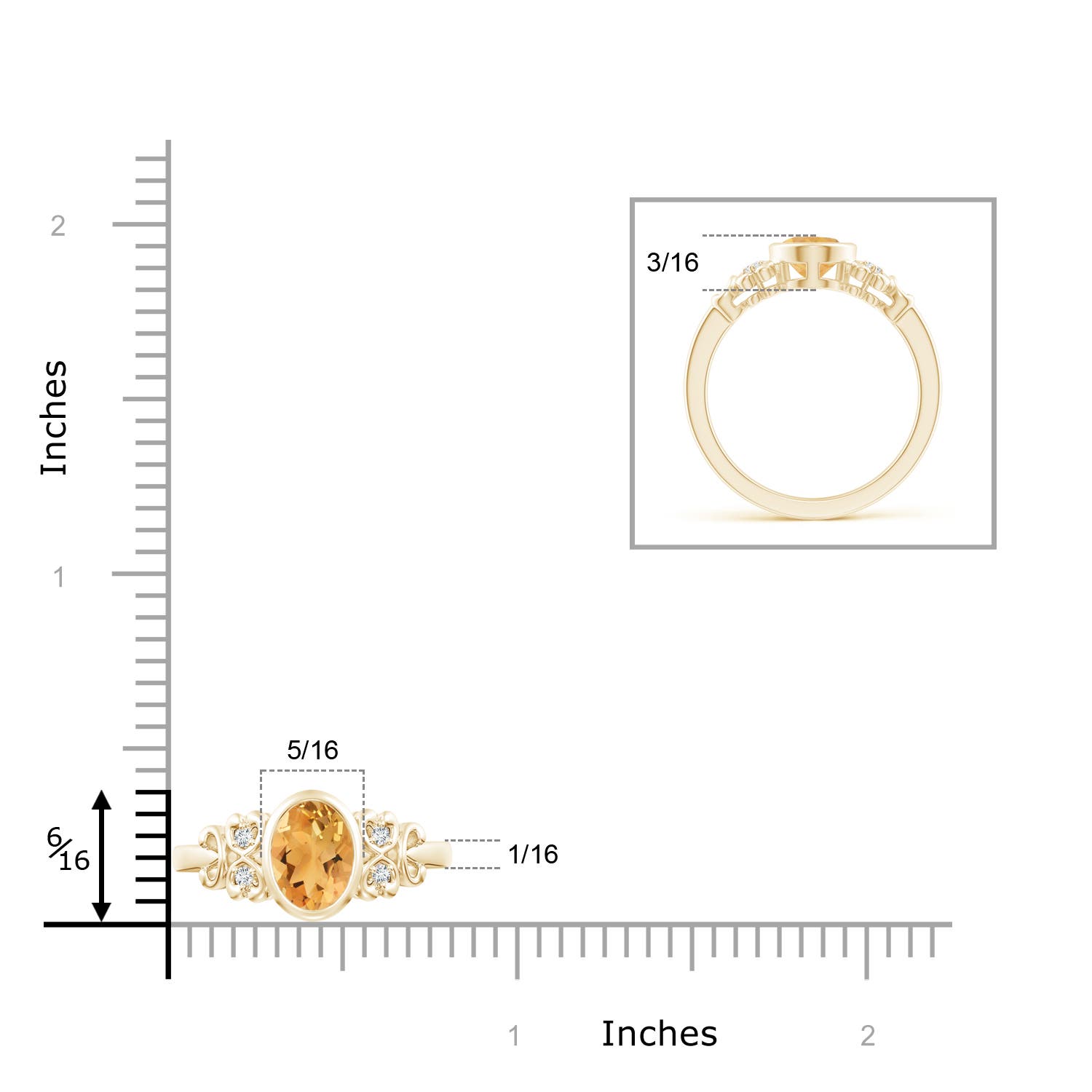 A - Citrine / 1.15 CT / 14 KT Yellow Gold