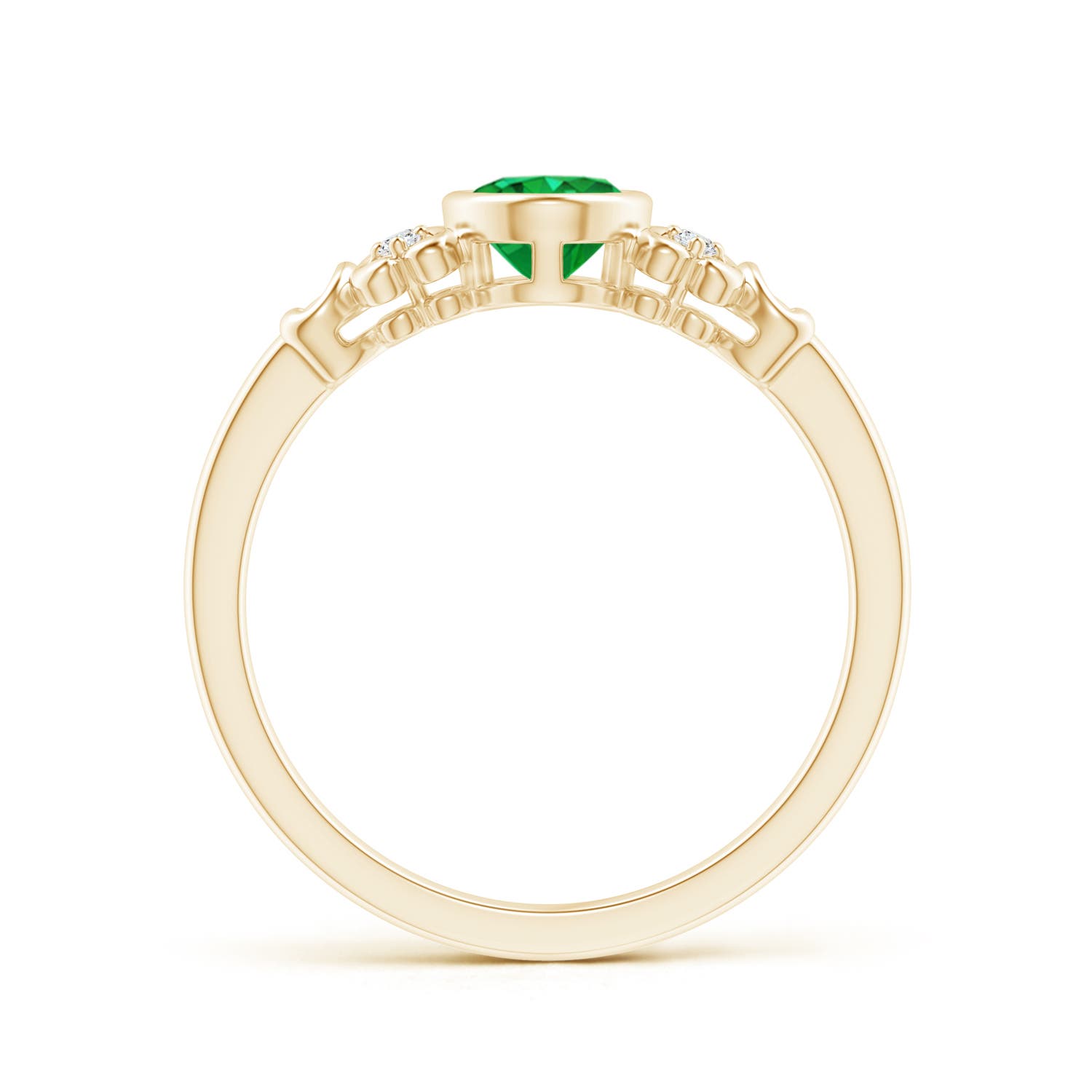 AAA - Emerald / 0.7 CT / 14 KT Yellow Gold