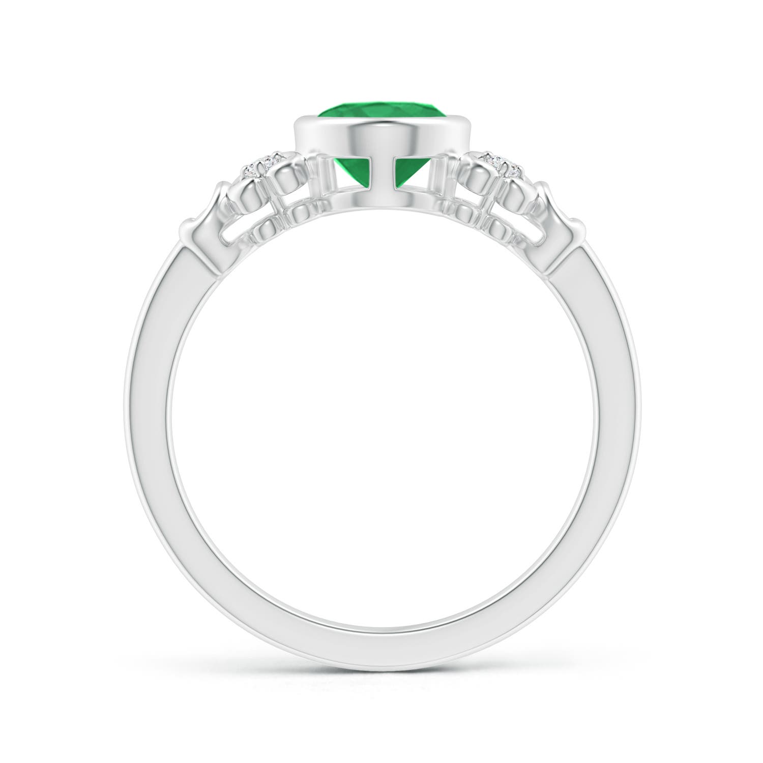 A - Emerald / 1.15 CT / 14 KT White Gold