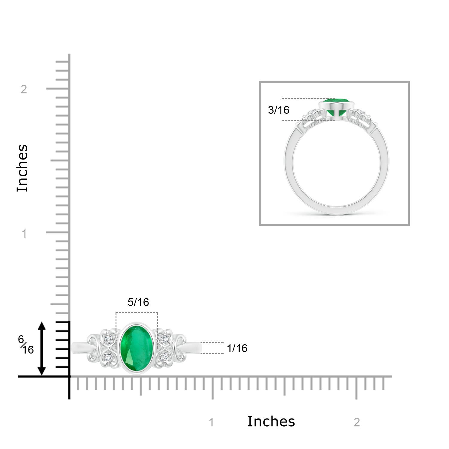 A - Emerald / 1.15 CT / 14 KT White Gold