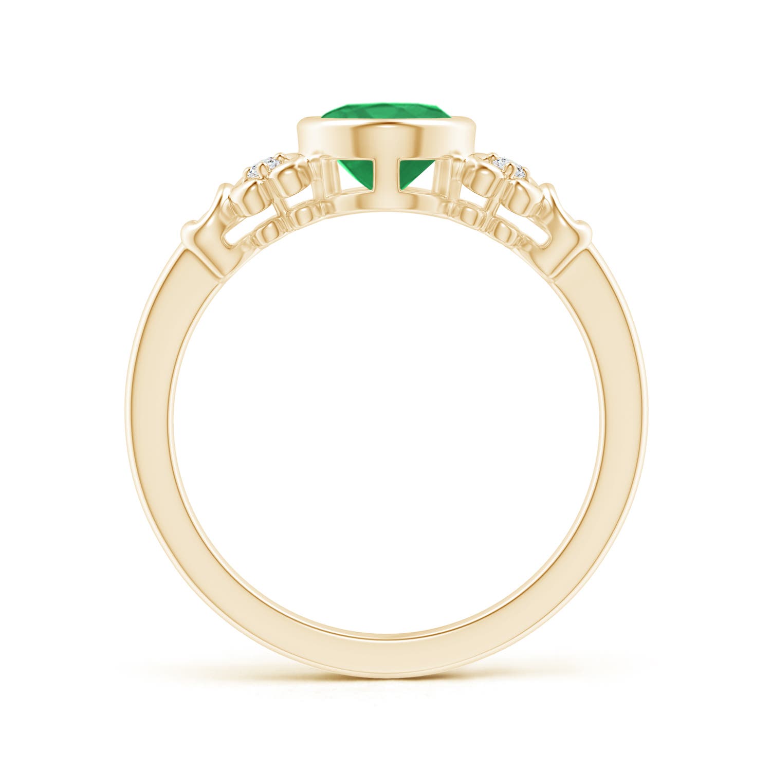 A - Emerald / 1.15 CT / 14 KT Yellow Gold