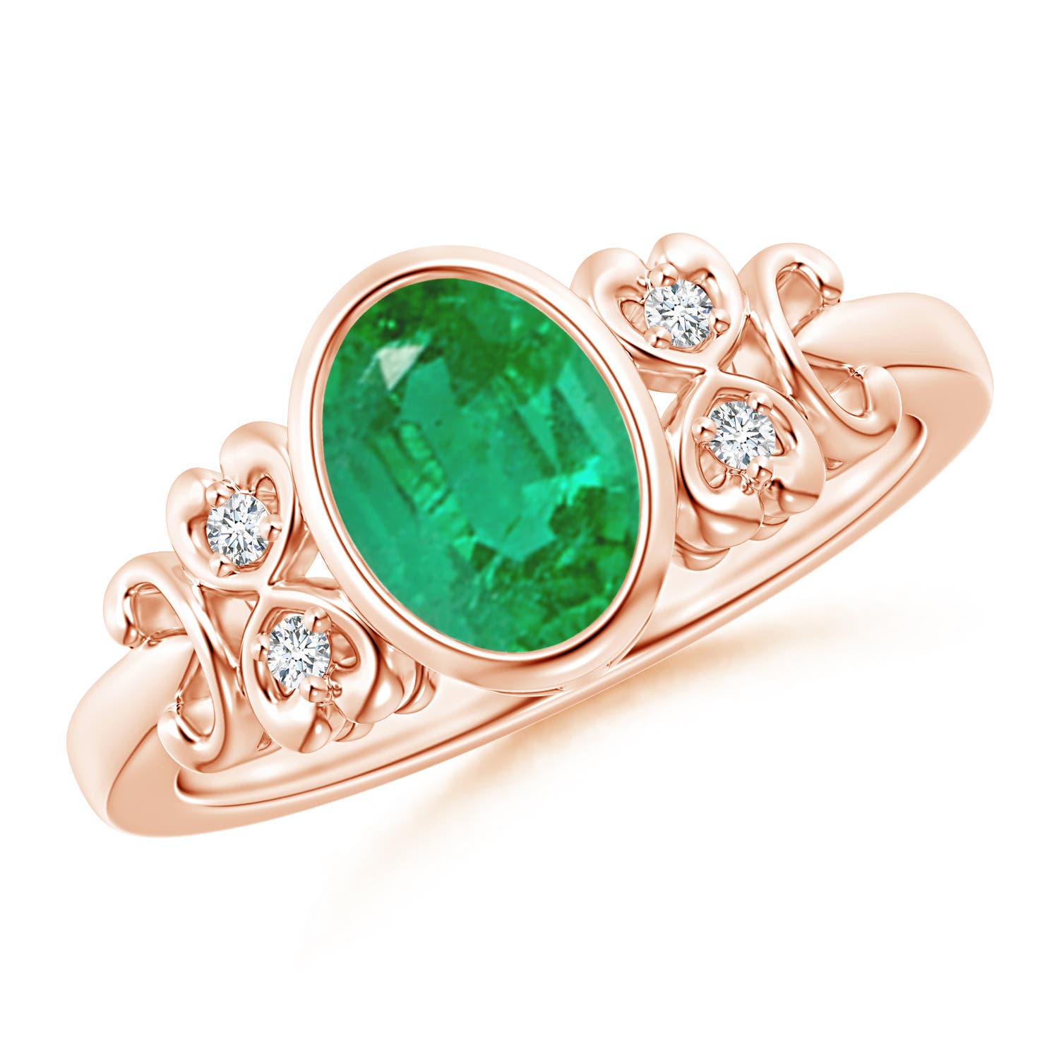 AA - Emerald / 1.15 CT / 14 KT Rose Gold