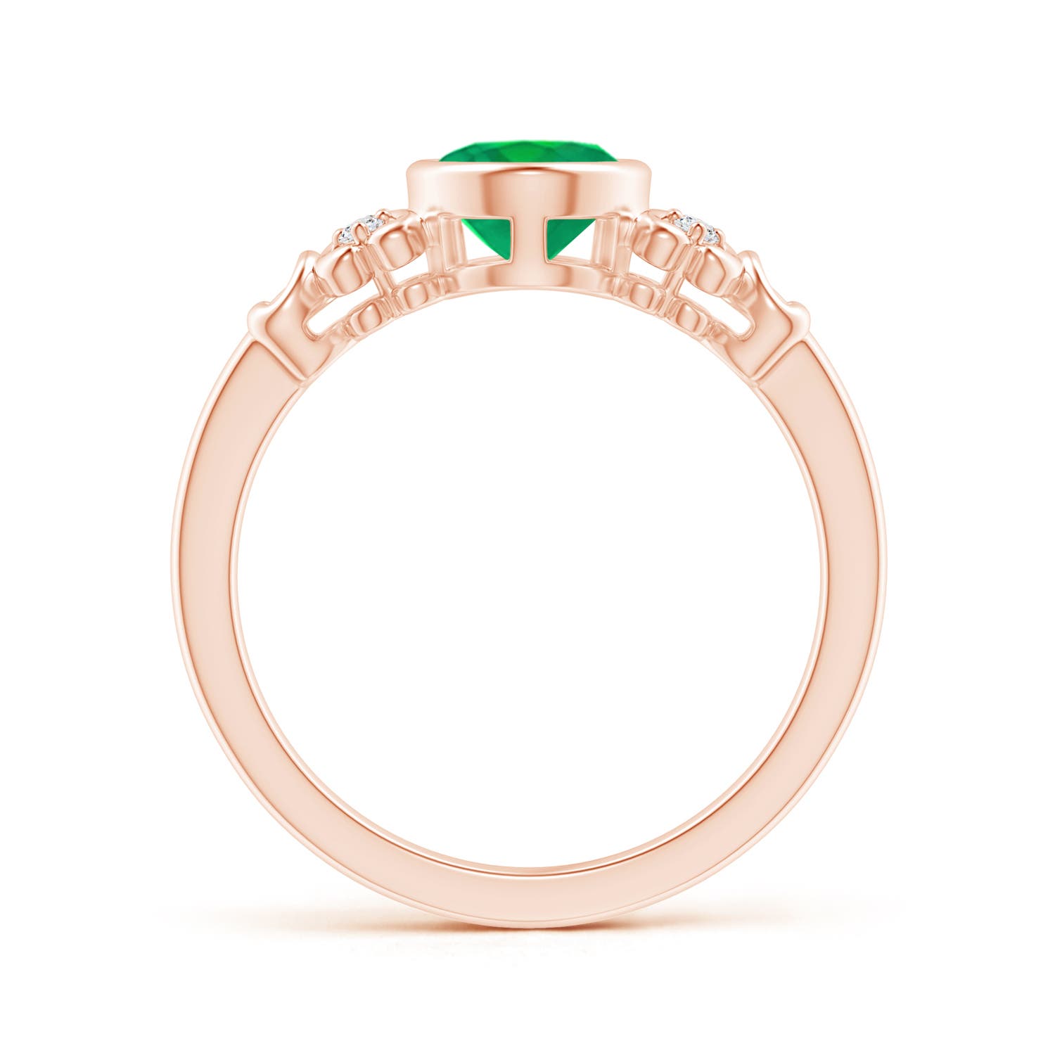 AA - Emerald / 1.15 CT / 14 KT Rose Gold